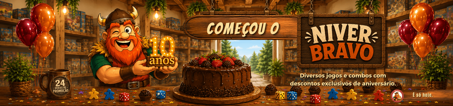 aniversário Bravo jogos