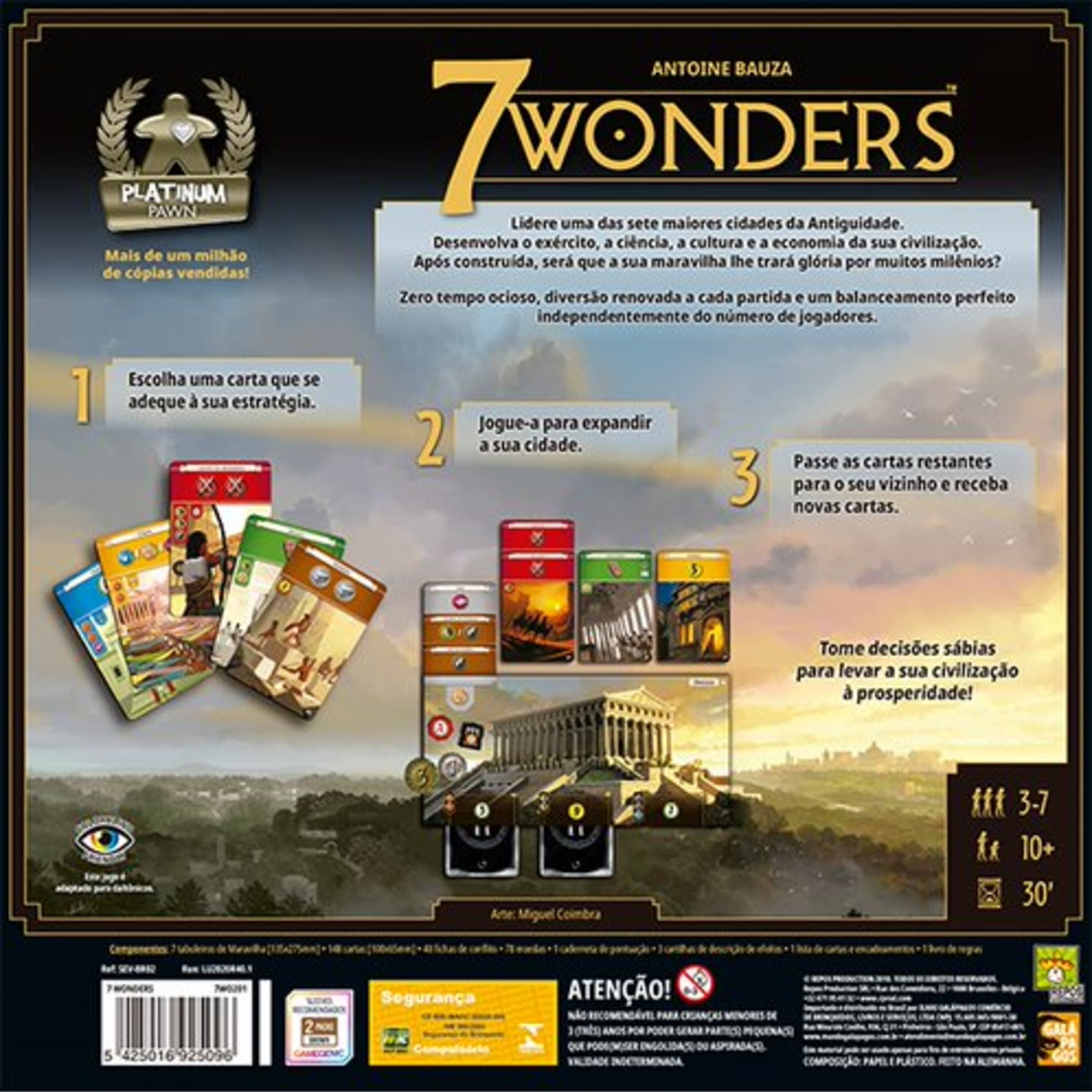 Galápagos, 7 Wonders Duel: Ágora (Expansão), Jogo de Tabuleiro de  Estratégia, 2 jogadores, 30 min