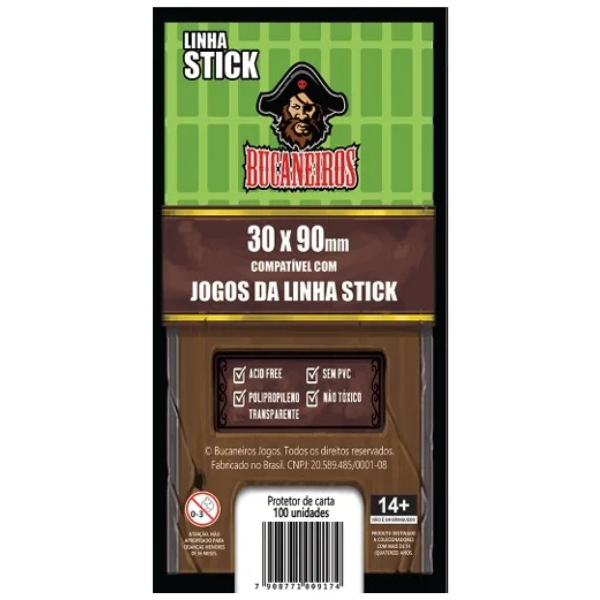 Sleeve Bucaneiros Linha Stick (30 x 90 mm)