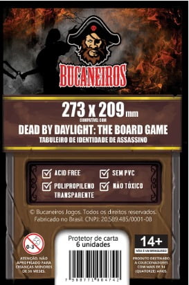 Sleeves Customizados - Dead by Daylight: The Board Game - Tabuleiros de Assassino (273 x 209) Bucaneiros