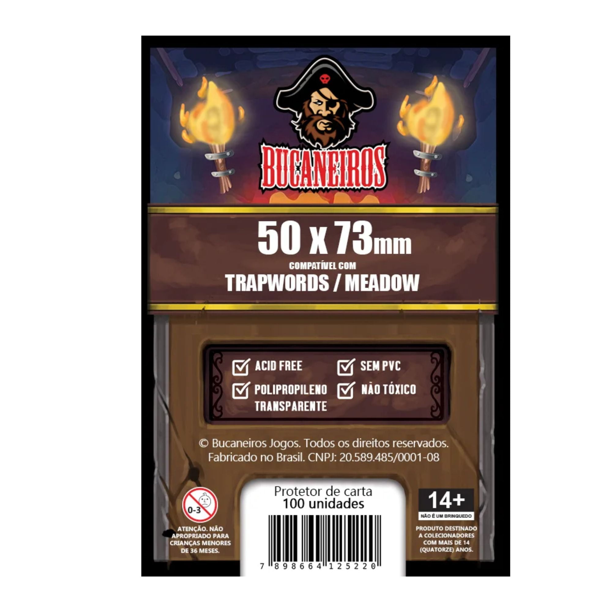Sleeves Customizados para Trapwords e Meadow - 50x73 mm (Bucaneiros)