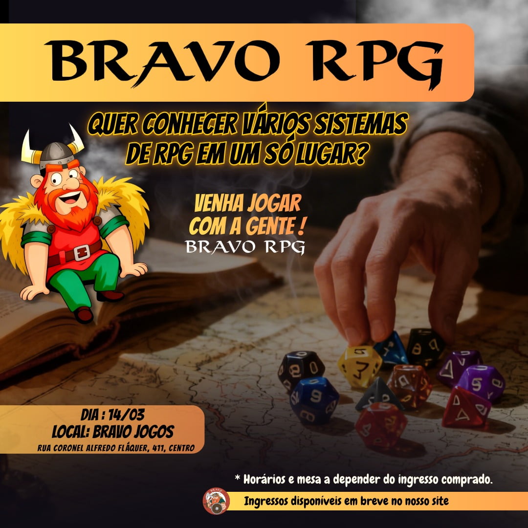 Inscrição para Bravo RPG