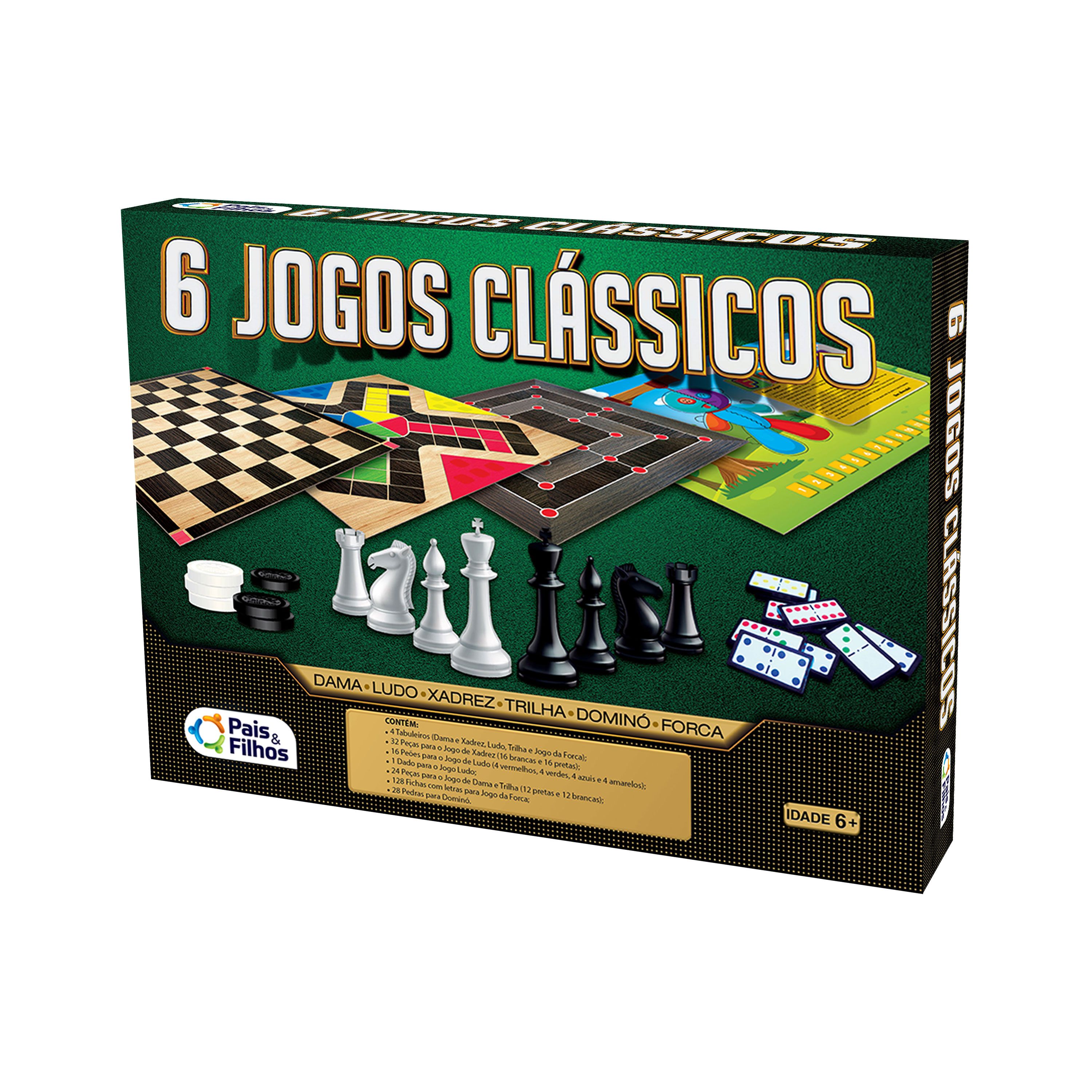 Jogo De Dama Xadrez Ludo Tabuleiro Com 8 em 1 Jogos Classicos