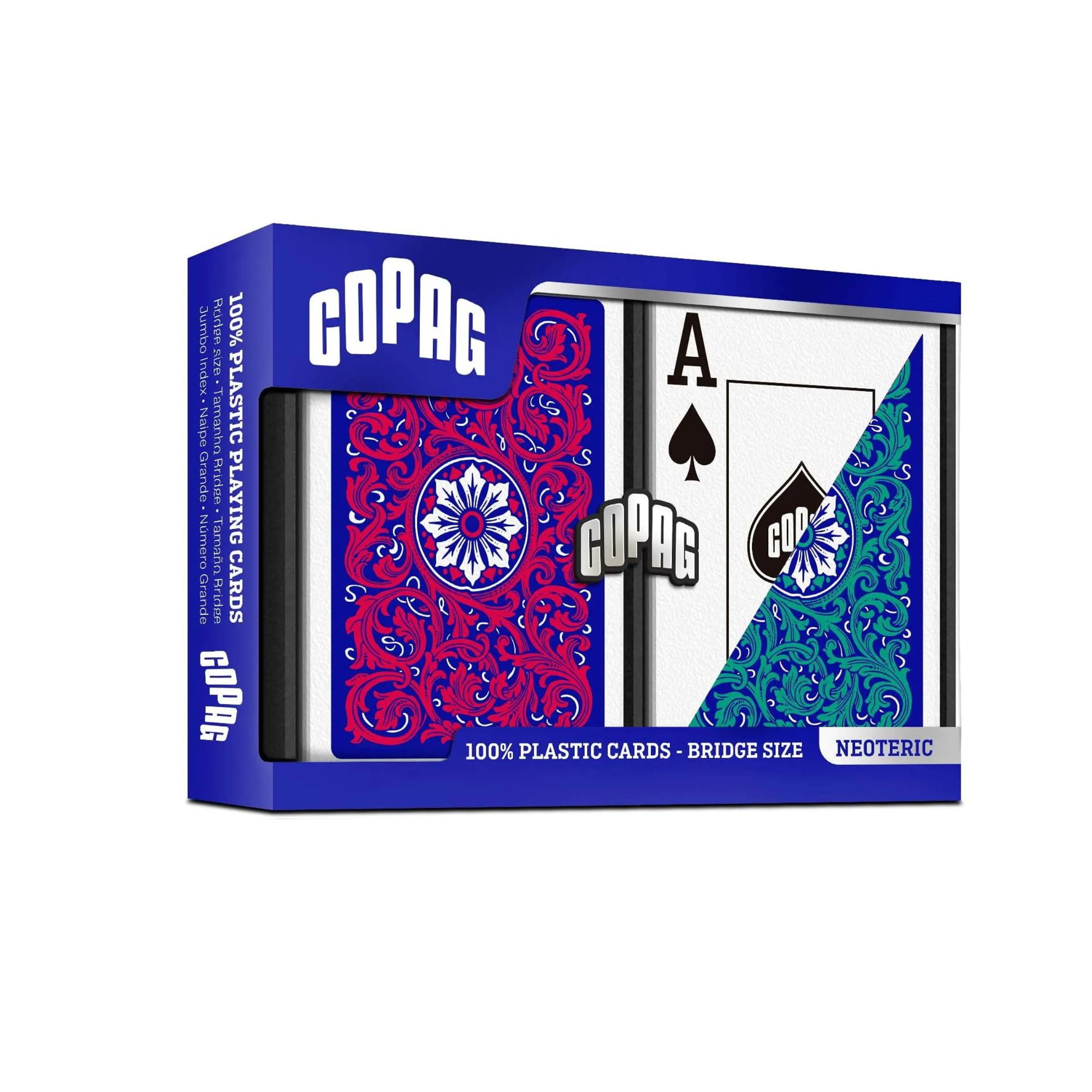 Baralho Duplo Neoteric Azul Naipe grande - Copag