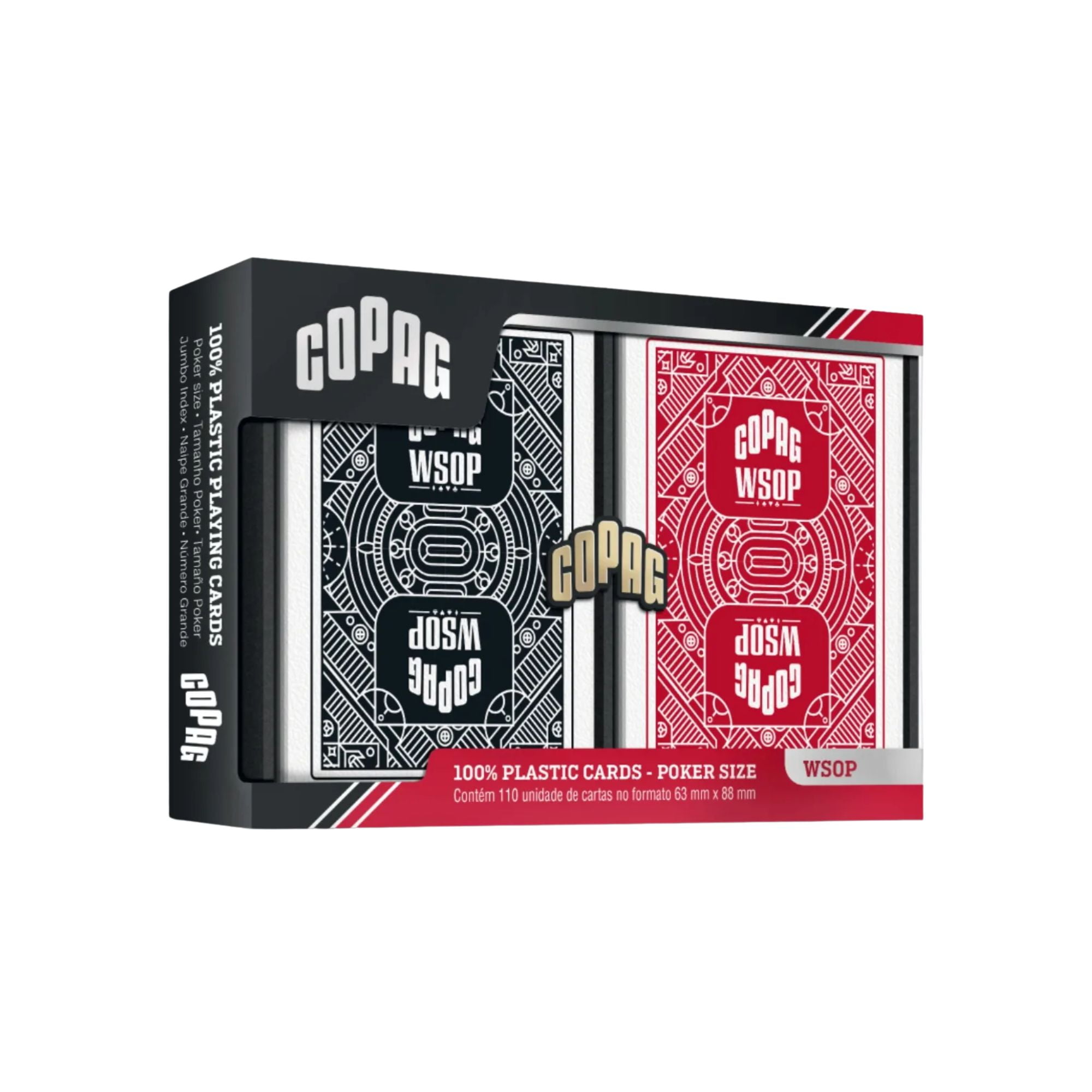 Baralho Poker Size Copag World Series of Poker - Preto/Vermelho