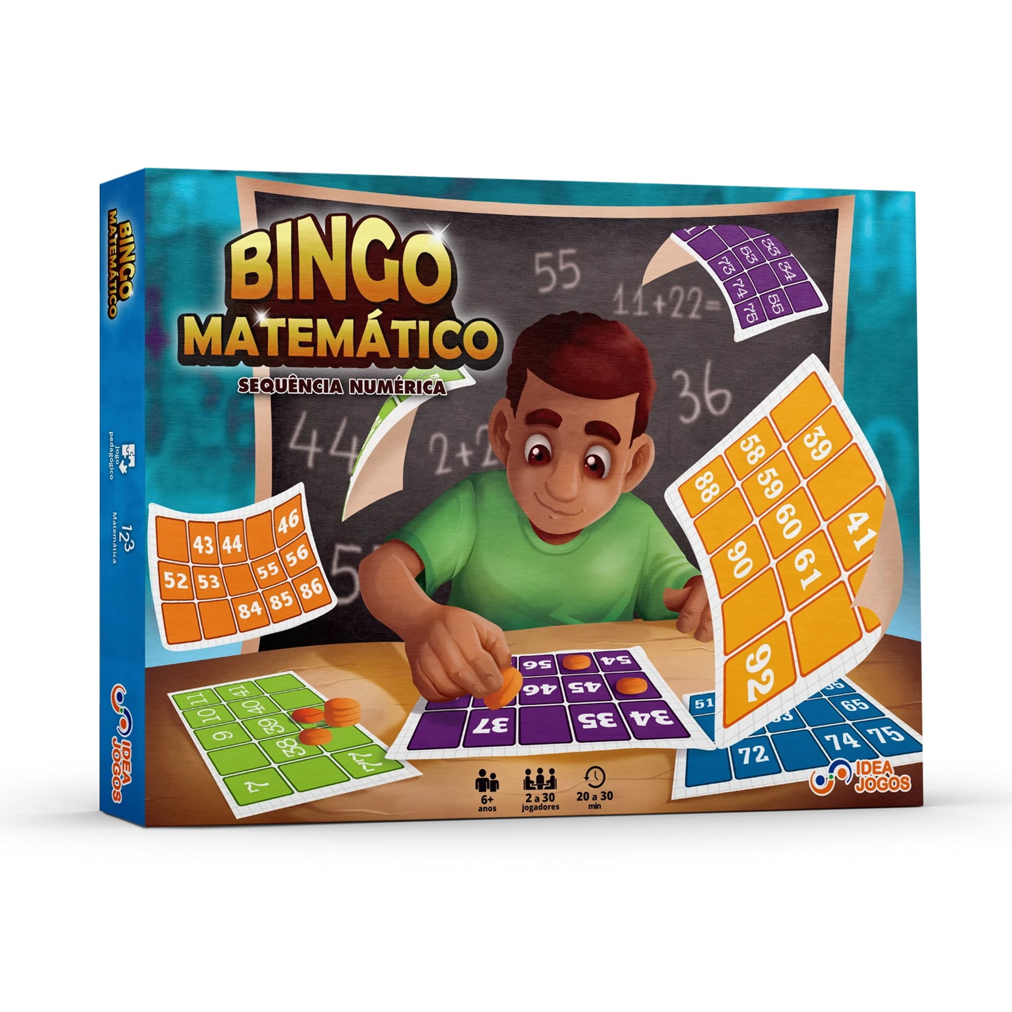 Jogo Matemático Brinquedo infantil Tabuleiro 1 até o 20