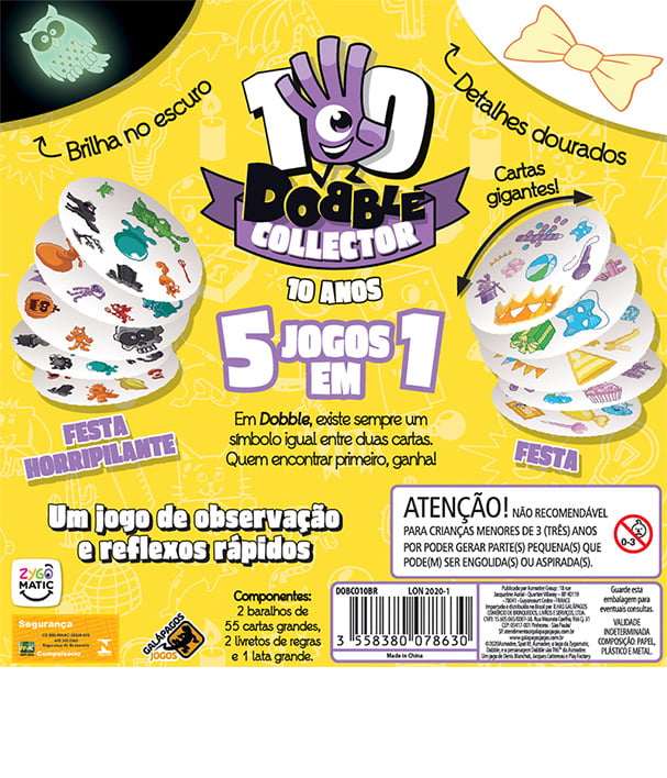 Dobble Jogo De Cartas Party Game Lata Divertido Festa Amigos - R$ 61,72