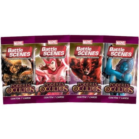 Marvel Battle Scenes - Poderes Ocultos - 4 Boosters