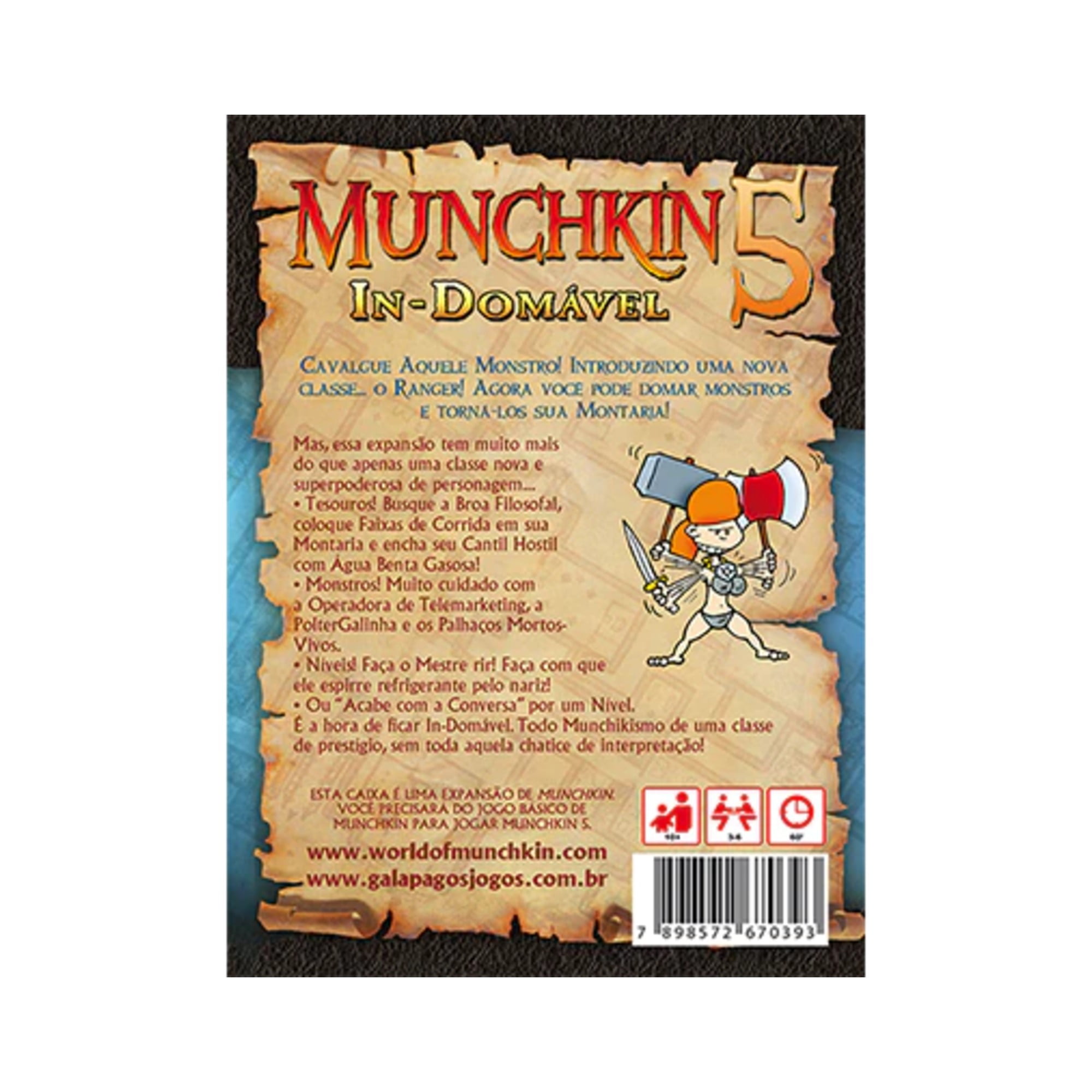 Jogo de Cartas - Munchkin - 3 a 5 Jogadores - Galápagos