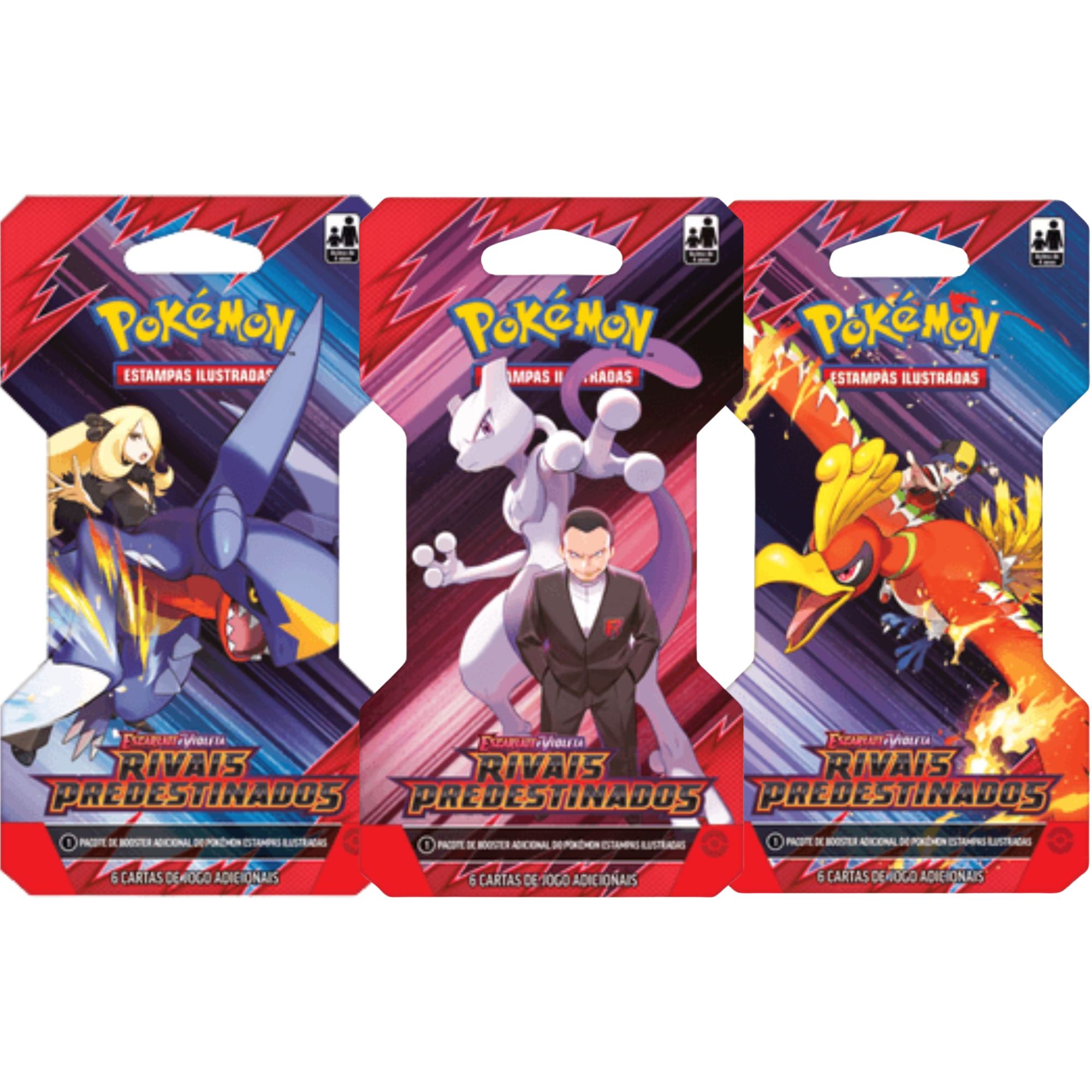 Pokémon :  Kit com 3 Blisters - Scarlet & Violet - Rivais Predestinados