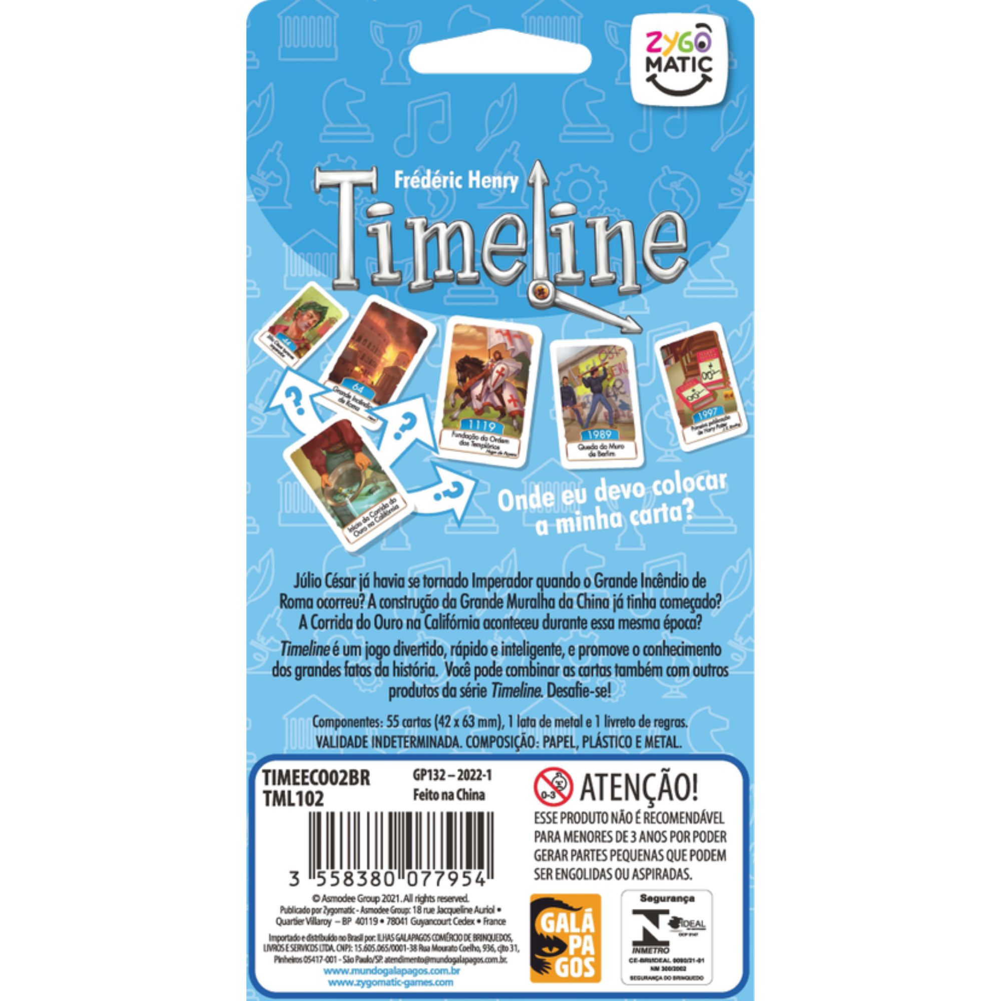 Jogo de Cartas - Timeline Clássico (Blister)