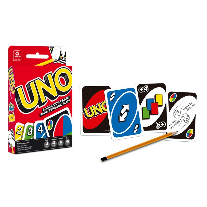 Jogo de Cartas Uno com Carta Personalizável - Copag - Schuster.com.br LTDA