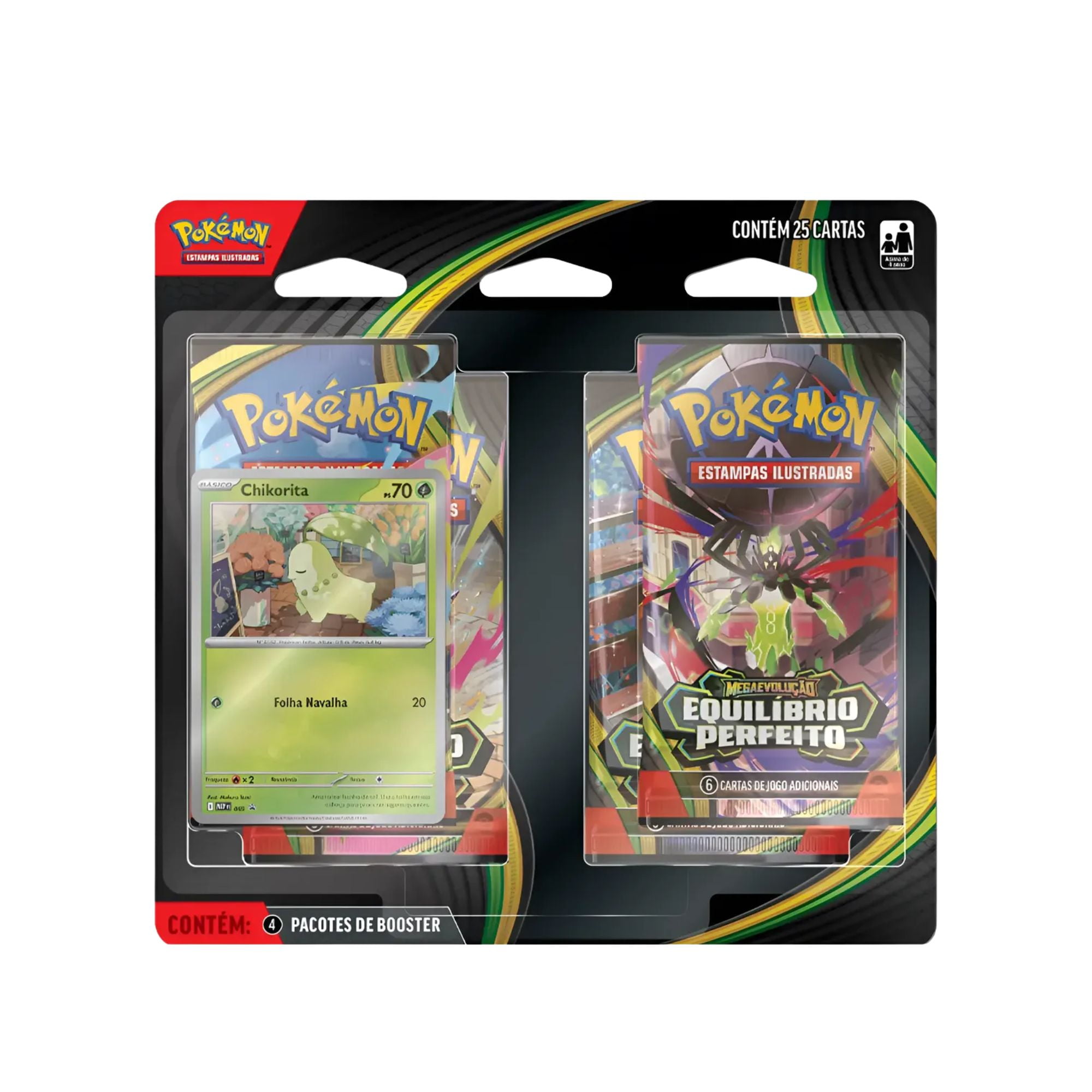 Pokémon : Blister Quádruplo MegaEvolução Equilíbrio Perfeito Chikorita