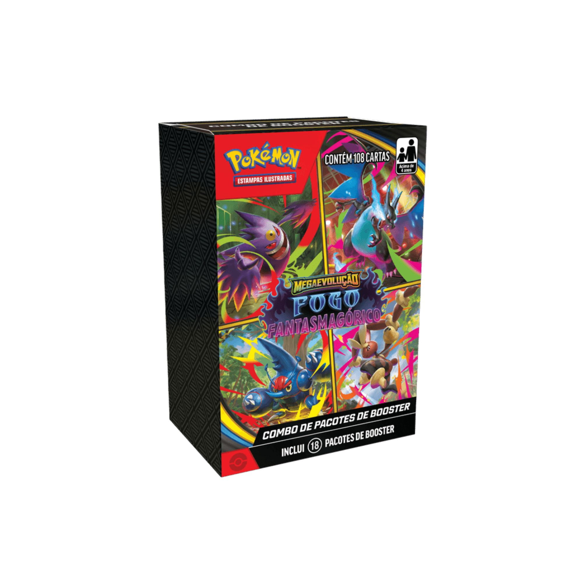  Pokémon : Combo Pacote de Booster - Fogo Fantasmagórico (Português)