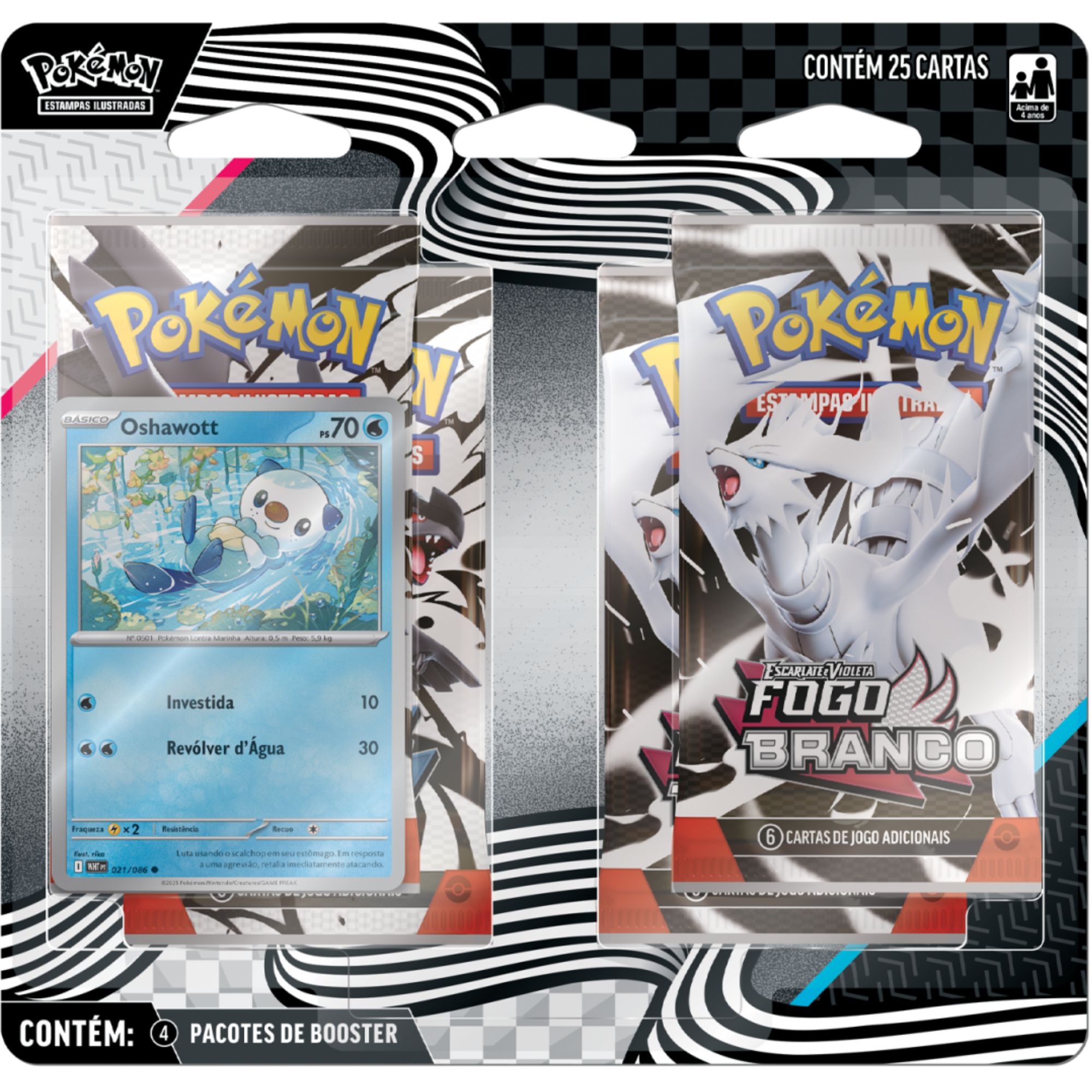 Pokémon : Escarlate e Violeta Fogo Branco e Raio Preto - Booster Quadruplo