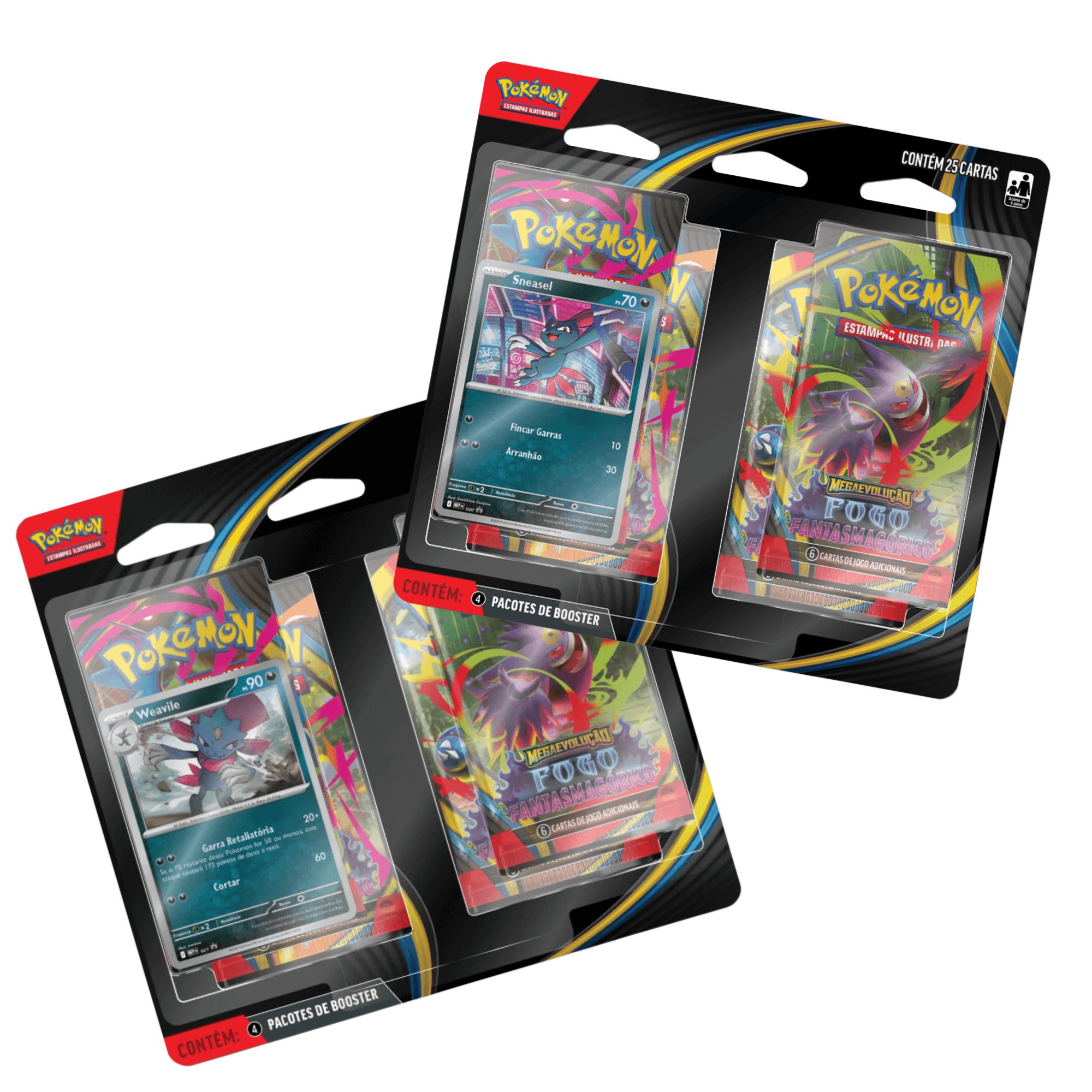 Pokémon : MegaEvolução Fogo Fantasmagórico - Blister Quádruplo