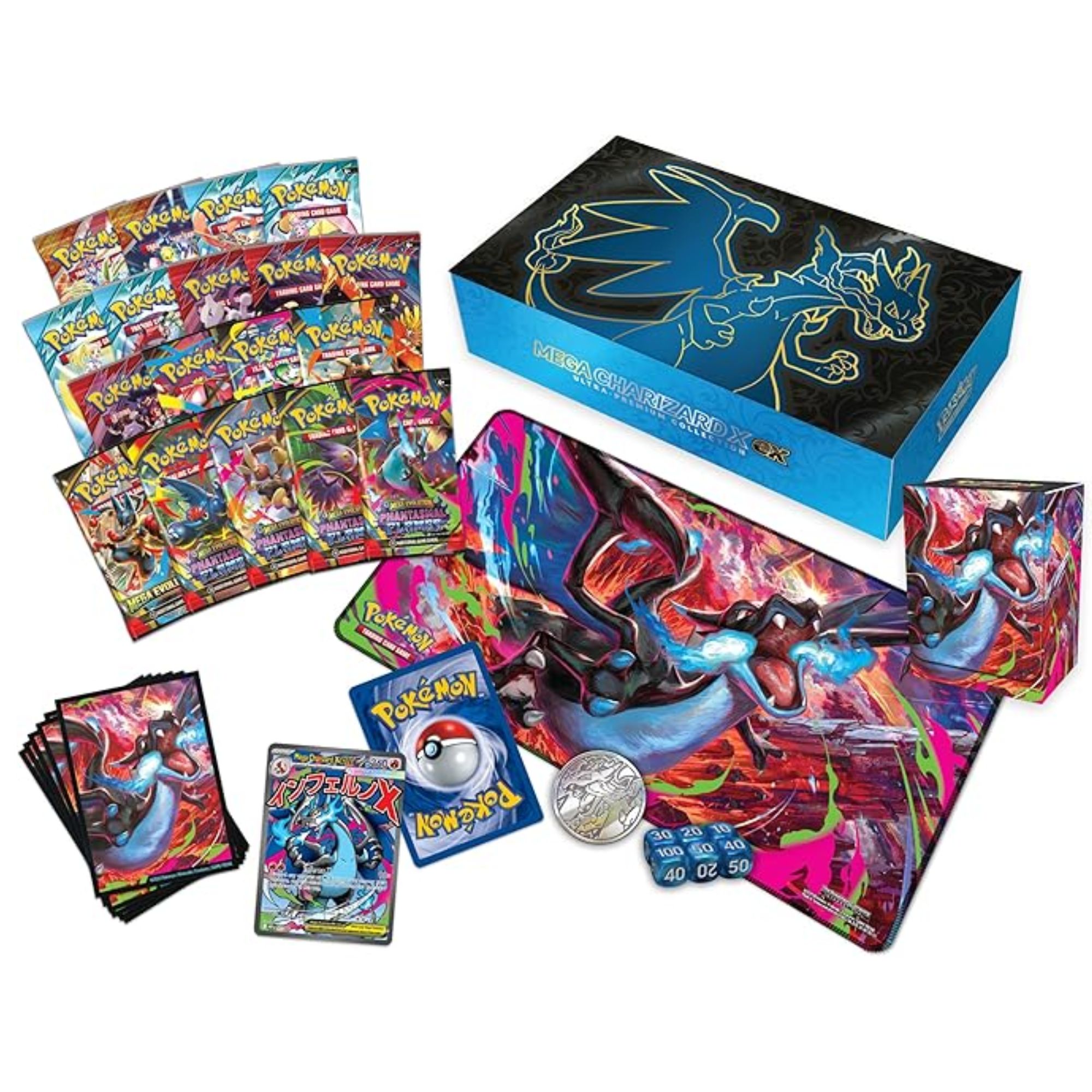 Pokémon TCG : Mega Charizard X ex Ultra Premium Collection (Inglês
