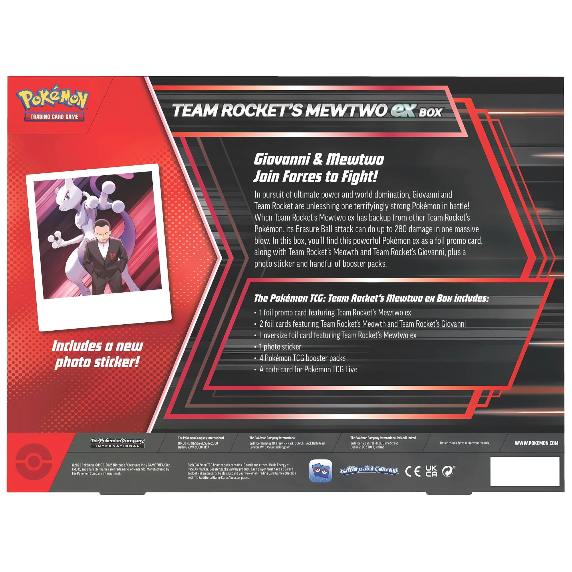 Pokémon : Team Rocket's Mewtwo ex Box - Inglês - Bravo Jogos