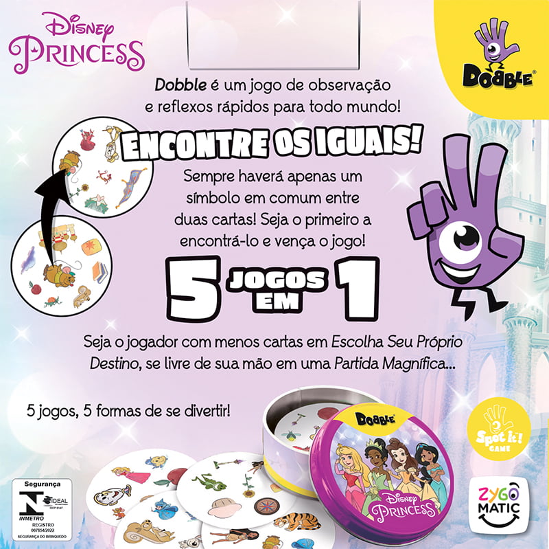 Dobble: Disney Princess - Eco- Sleeve - Bravo Jogos