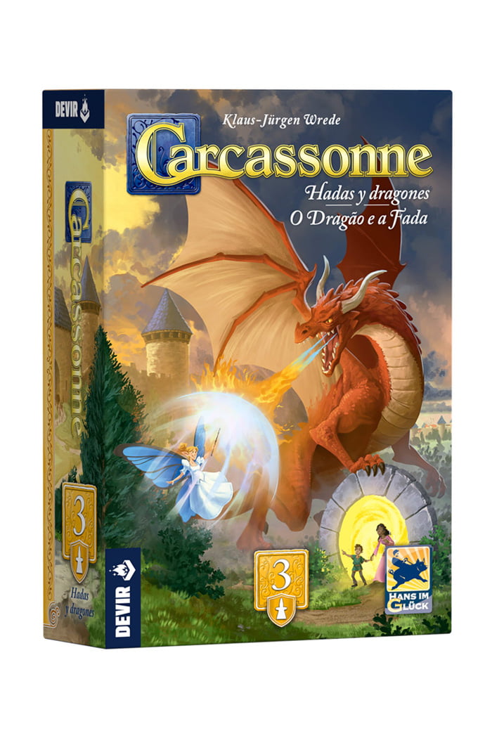 Expansão Carcassonne O Dragão e a Fada (3ª edição)