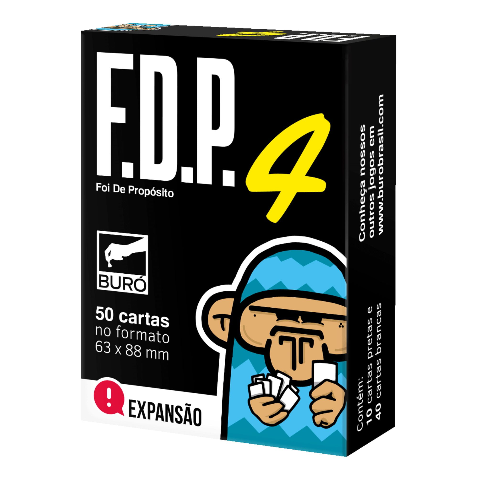 Jogo De Cartas Fdp Expansão Foi De Propósito 4 Buró em Promoção na