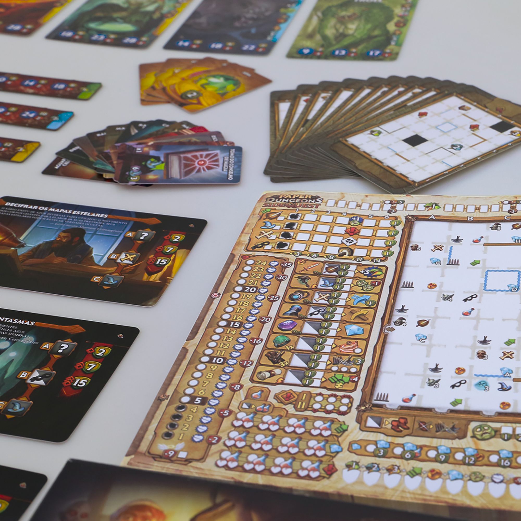 Paper Dungeons Missões Extras (Cartas Promo) Jogos de Tabuleiro