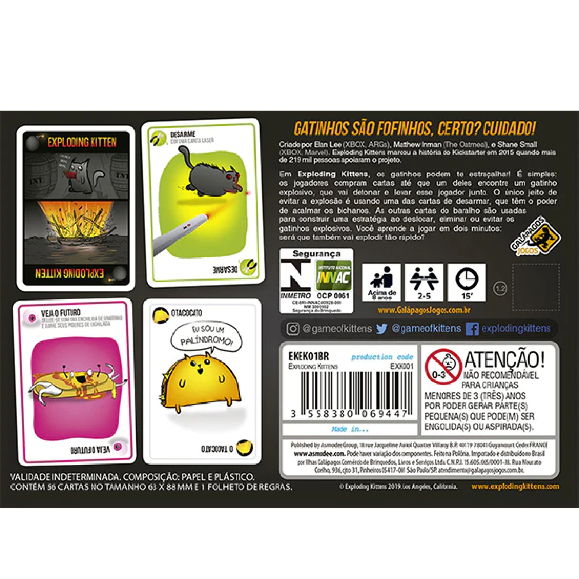 Exploding Kittens jogo de tabuleiro