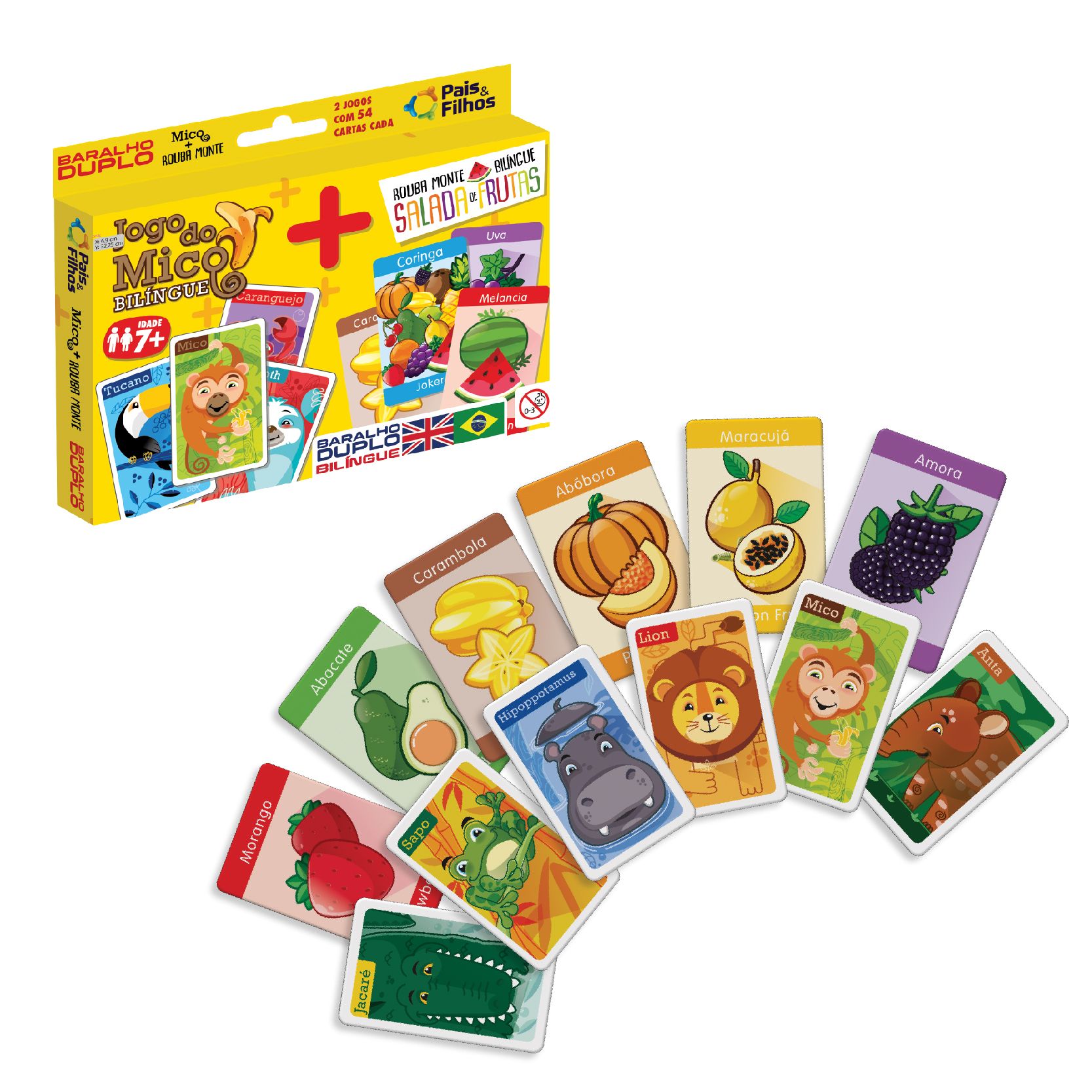 Kit De Jogos De Cartas Educativos Para Crianças Jogo Da Memória , Uno ,  Mico E Rouba Monte Baralho Infantil