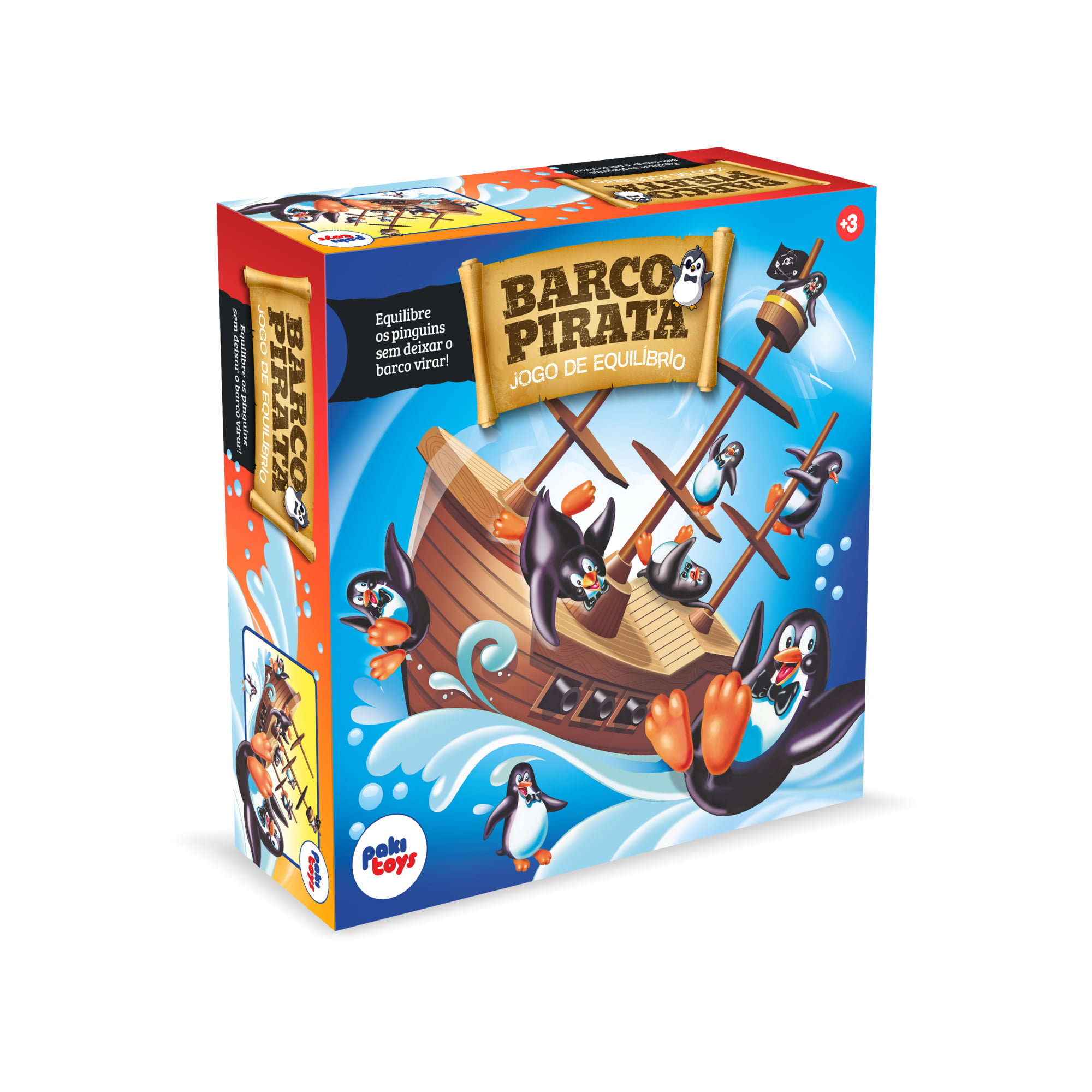 Jogo Barco Pirata com Pinguins - Jogo de Equilíbrio