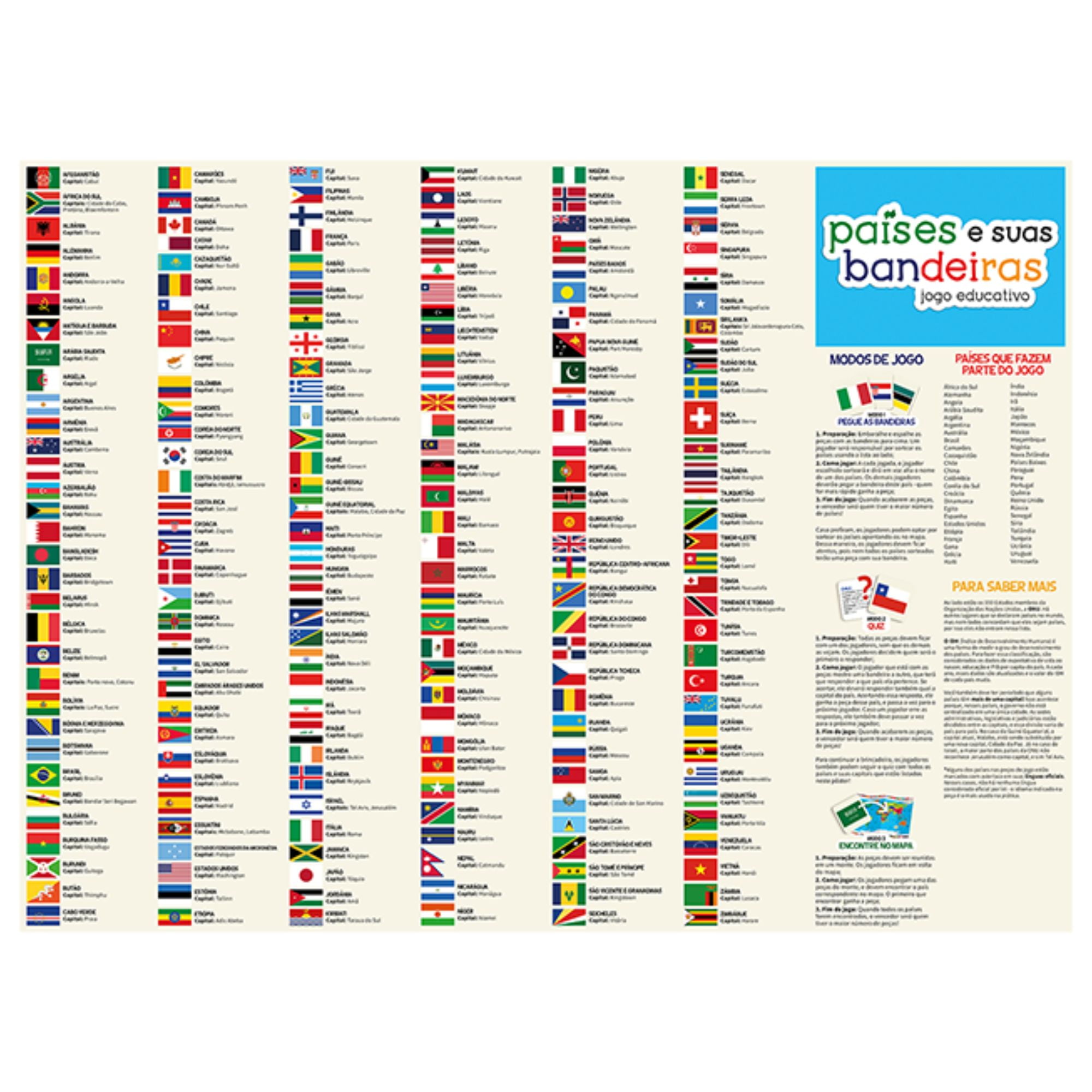 Jogo Educativo : Países e Suas Bandeiras - Bravo Jogos