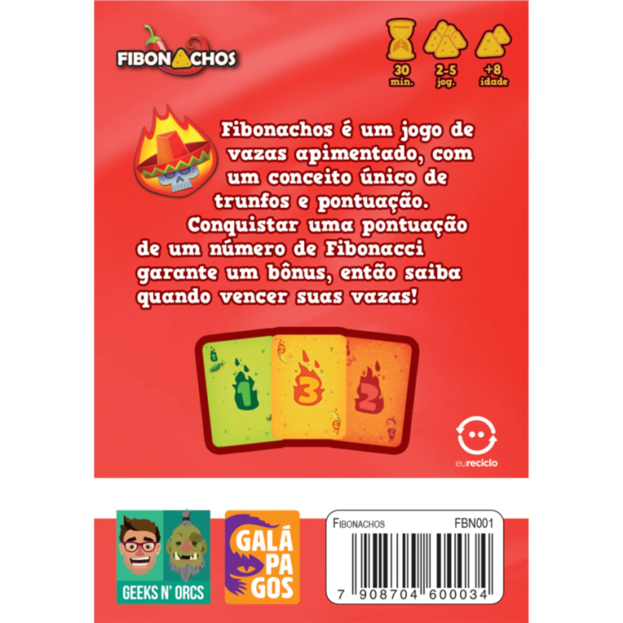 Galápagos, Fibonachos, Jogo deCartasCompetitivo, 2 a 5 jogadores, 30 min