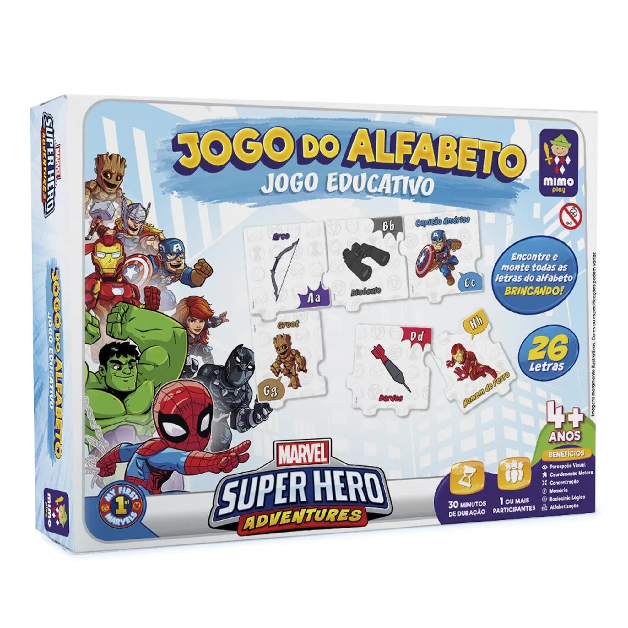 Jogo Educativo Tabuleiro Aprenda Alfabeto Brincando Crianças