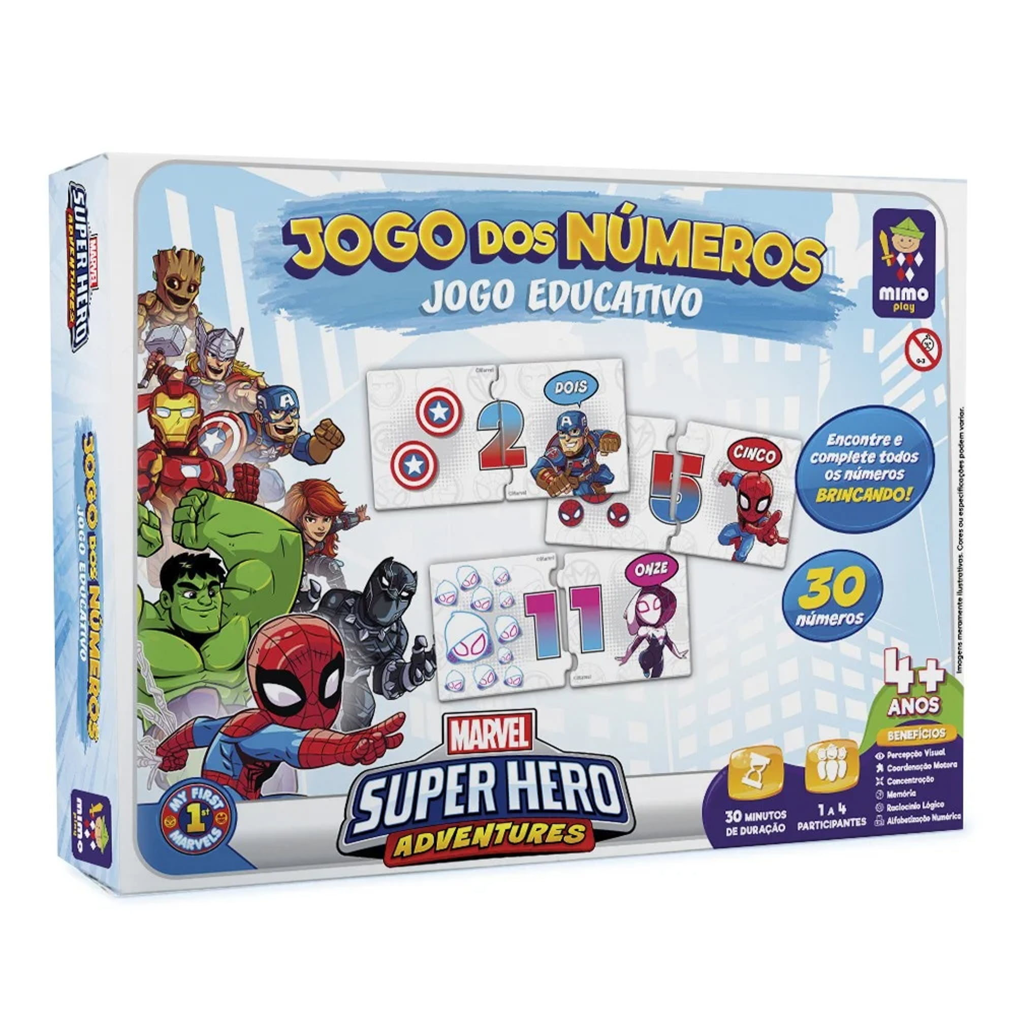 Jogo Educativo - Marvel Jogo dos Números