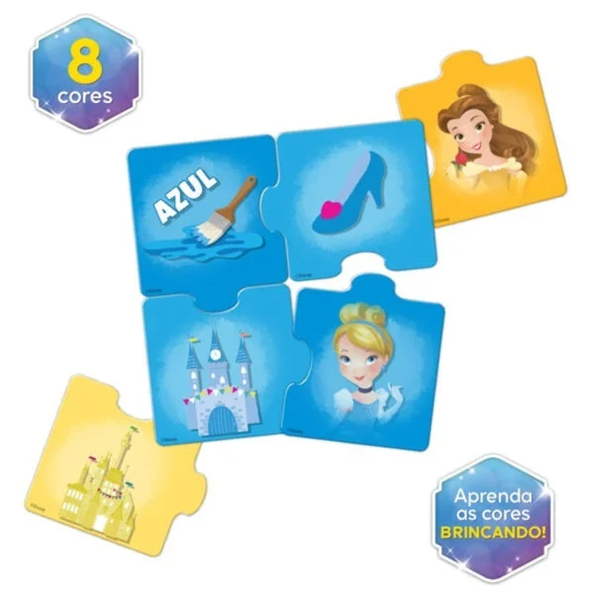 Brinquedo Educativo Princesas Jogo Dos Opostos 24p