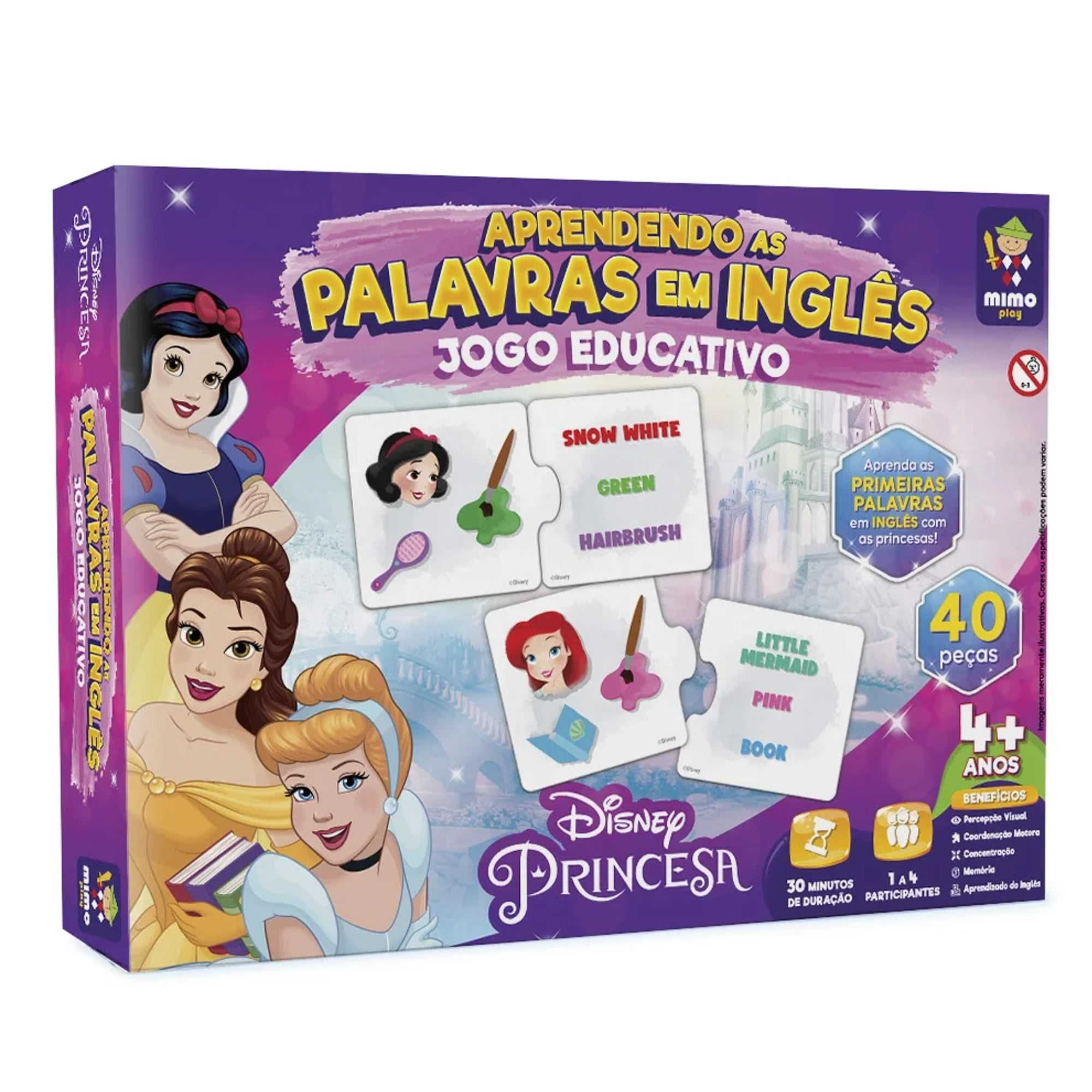 Jogo Educativo - Princesas Aprendendo as Palavras em Inglês