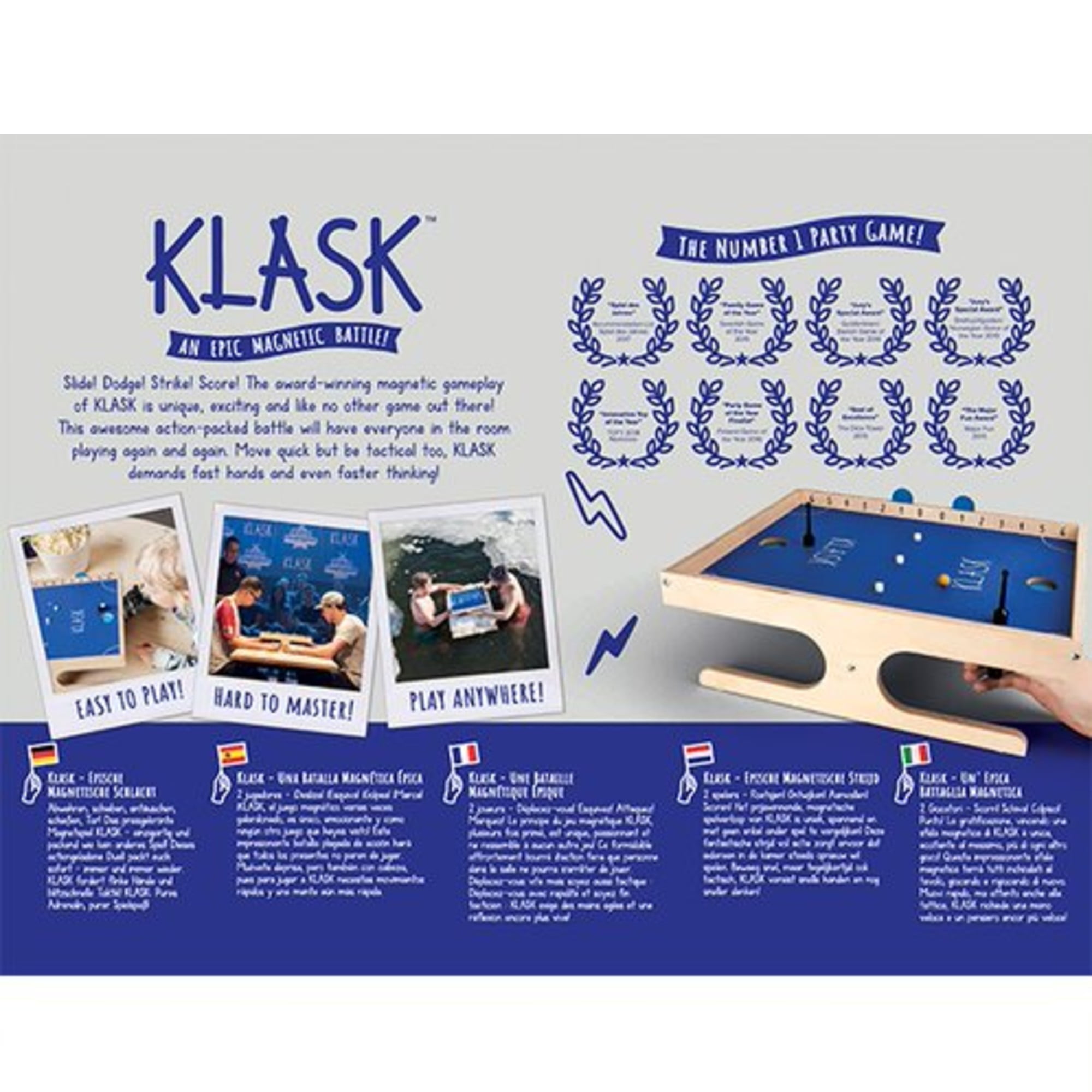 Ganha o KLASK! Um jogo para todos em qualquer lugar!