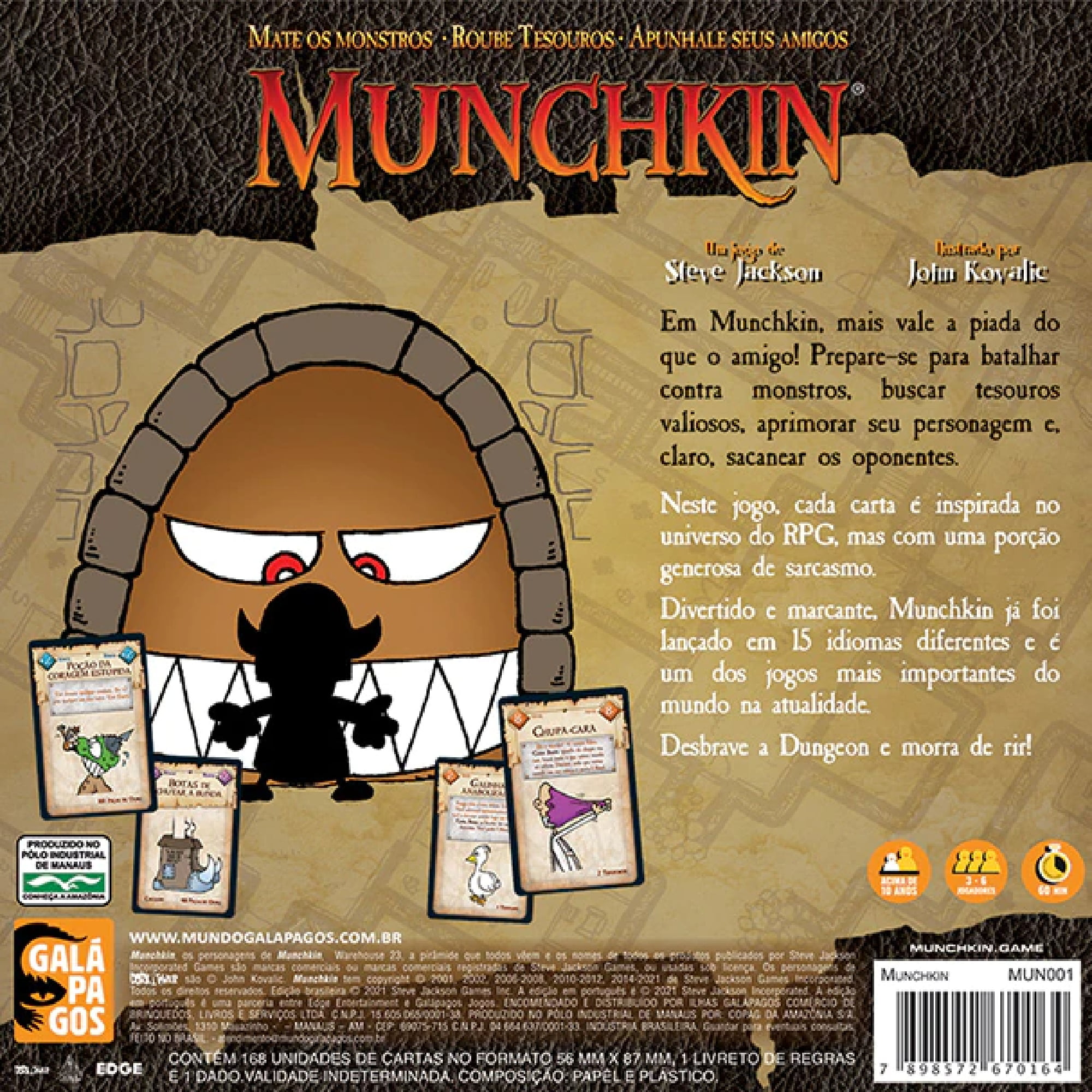 Jogo de Tabuleiro Munchkin - Galápagos - Jogos de Tabuleiro