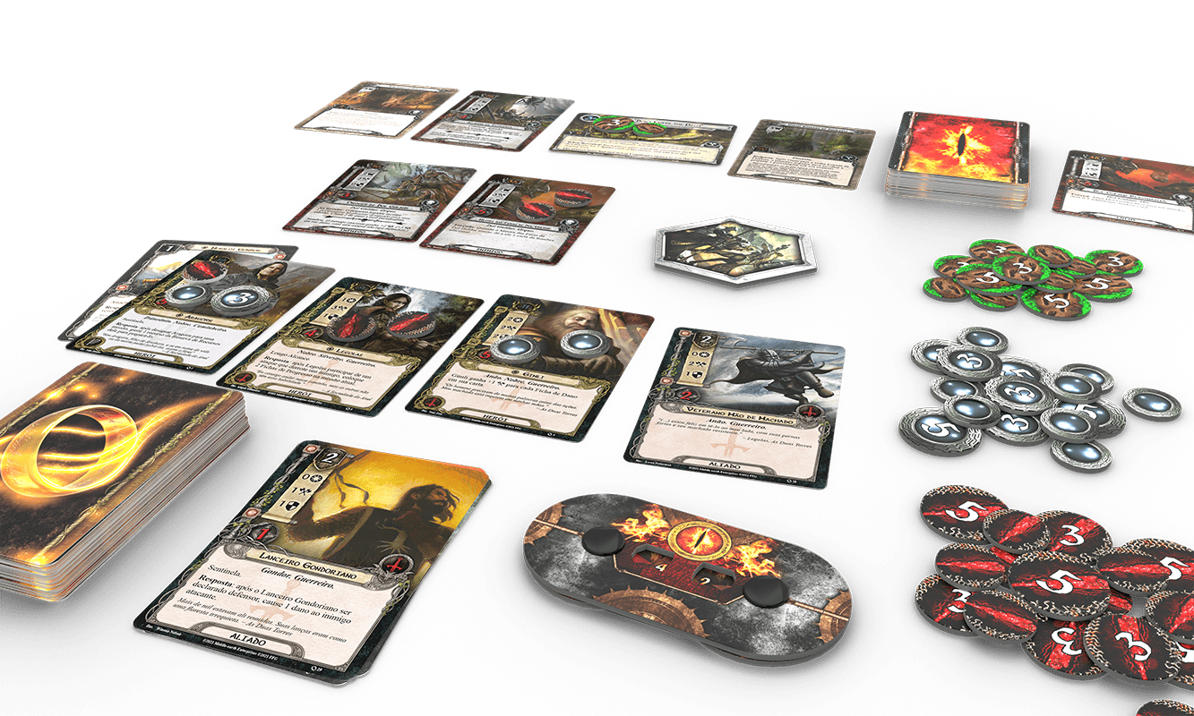 Kit Senhor dos Anéis Card Game + 5 expansões Jogo De Cartas Galapagos