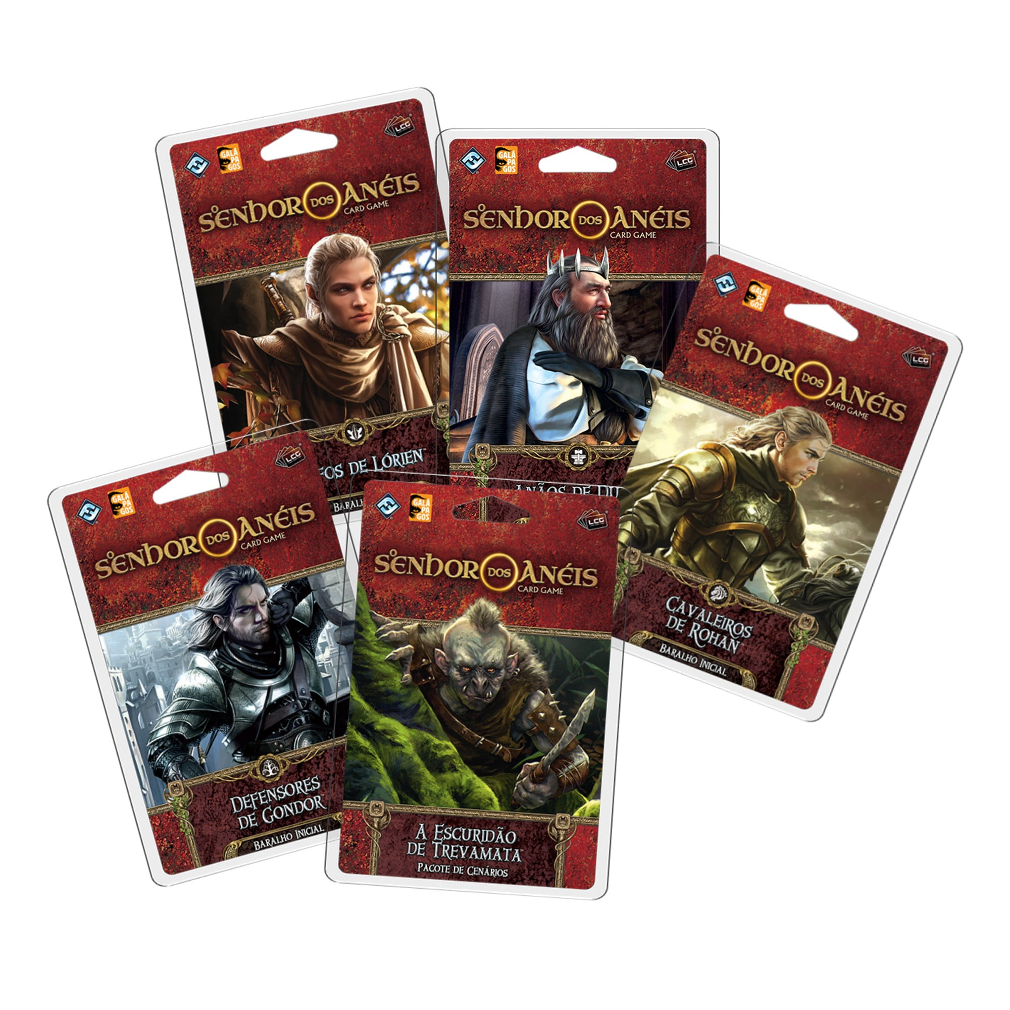 O Senhor dos Anéis: Card Game- Kit com 5 Expansões (Sleeves Grátis)