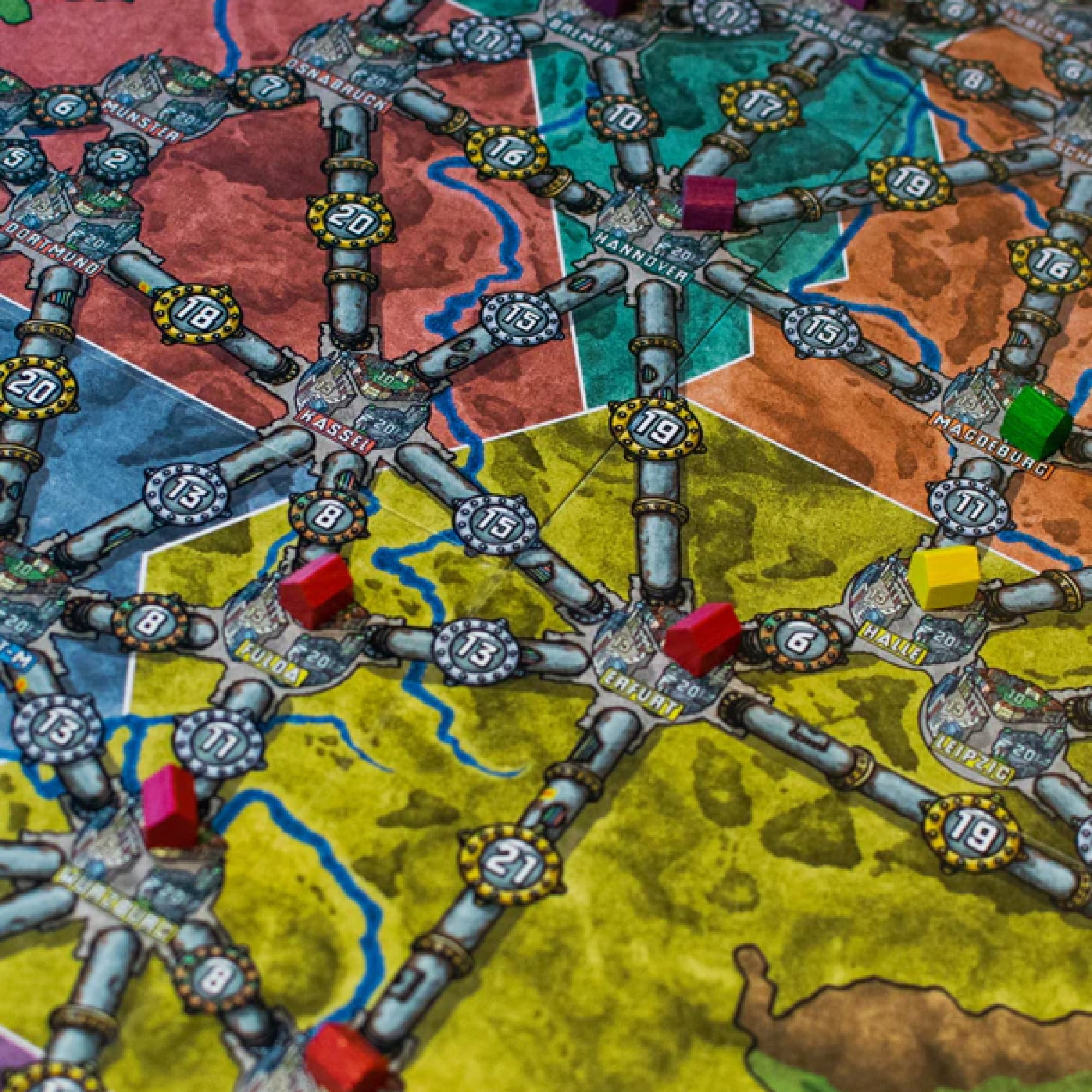 Place Games Power Grid Peças 3D Realistas Acessório para Jogos de Tabuleiro