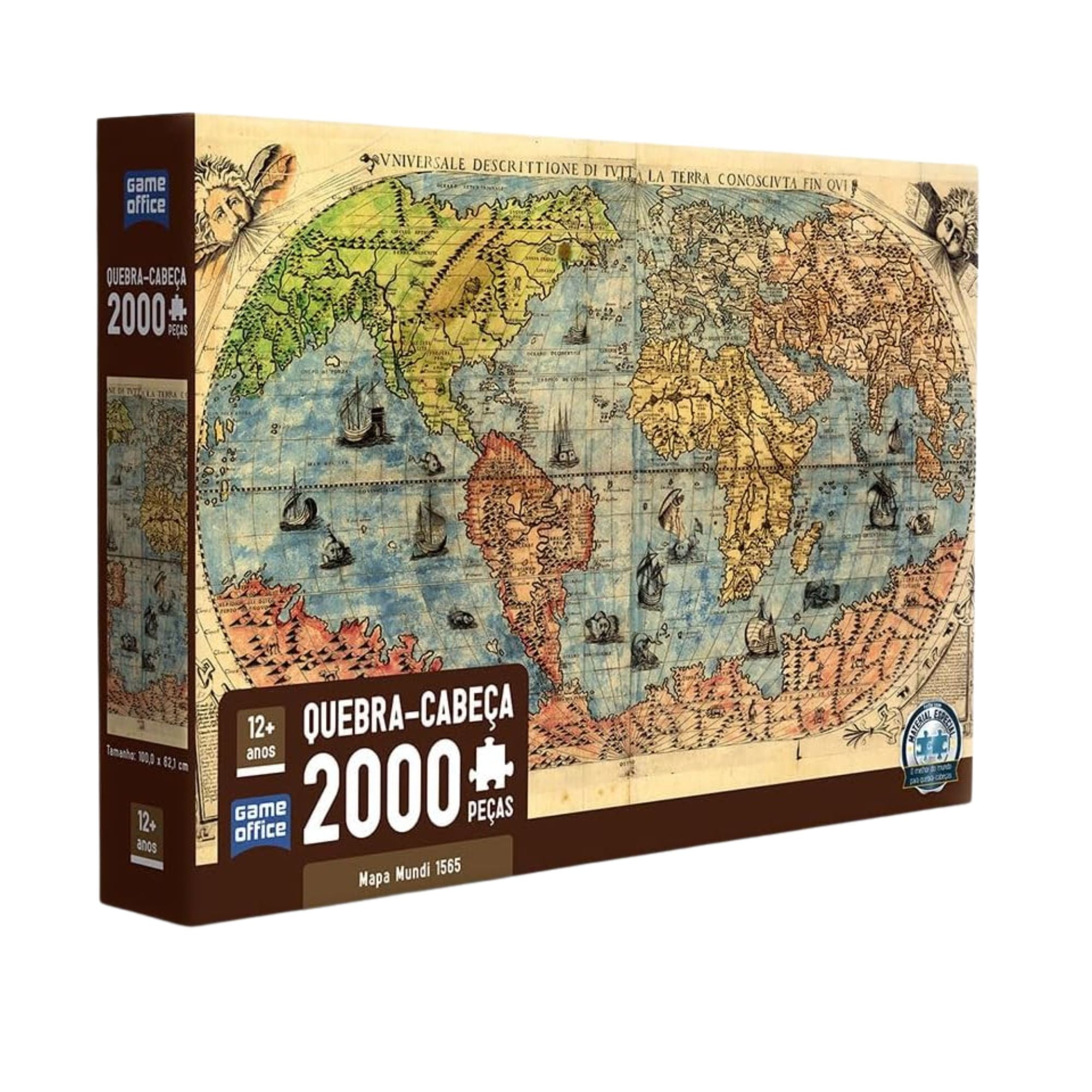 Quebra-Cabeça : Mapa Mundi 1565 - 2000 Peças
