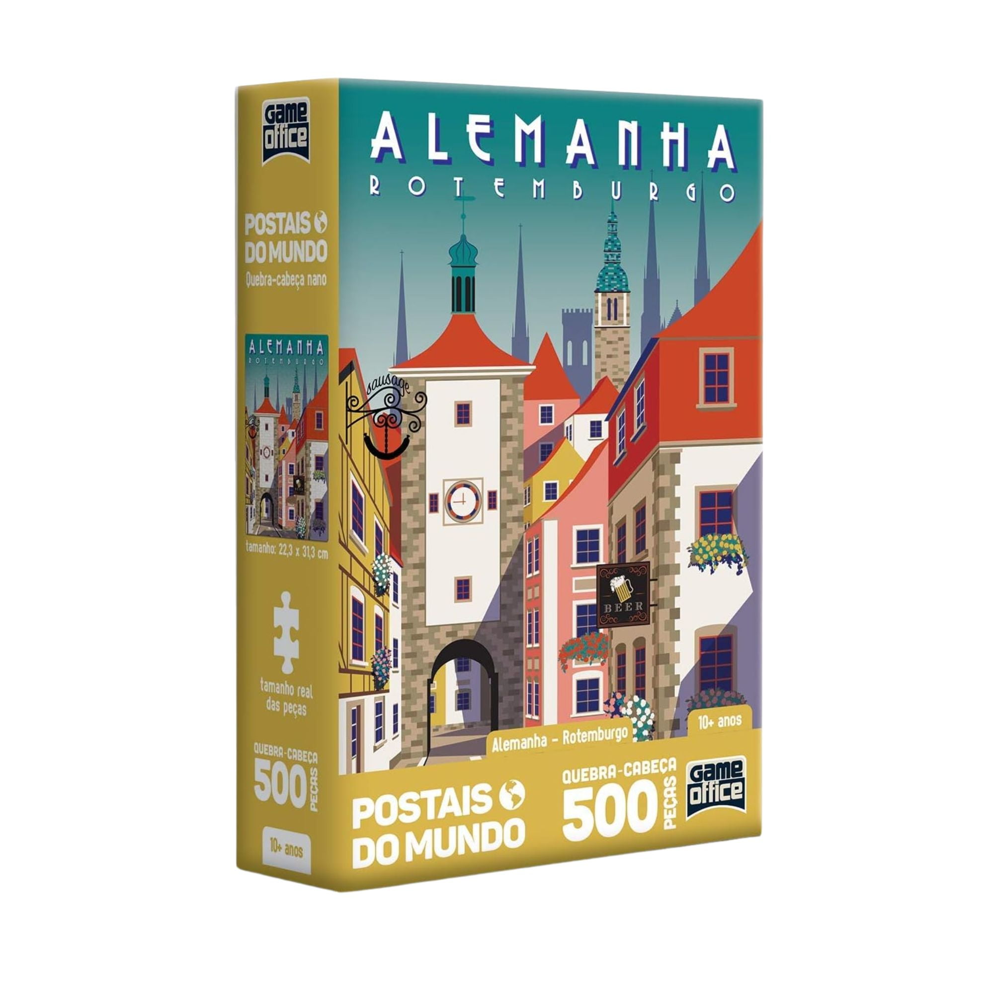 Quebra-Cabeça : Postais do Mundo - Alemanha - Rotemburgo 500 Peças