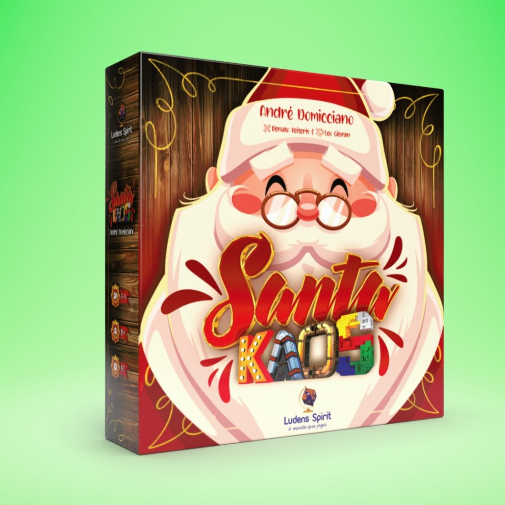 Jogo de quebra-cabeça com personagem de natal santa