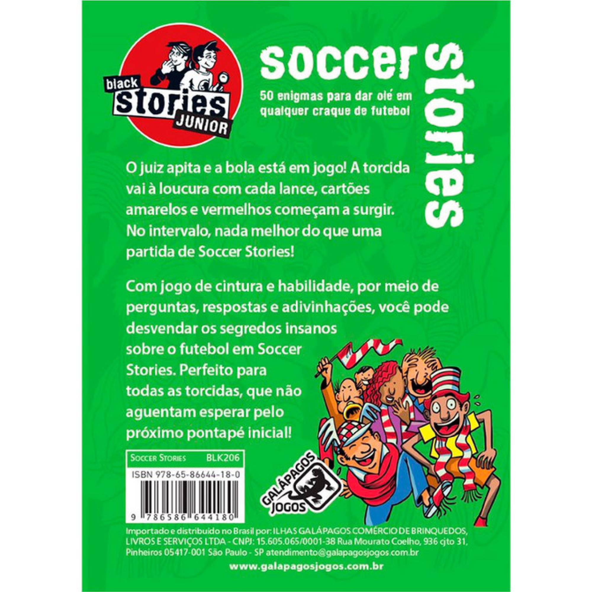 Jogo de Cartas Historias Sinistras Black Stories Junior Soccer