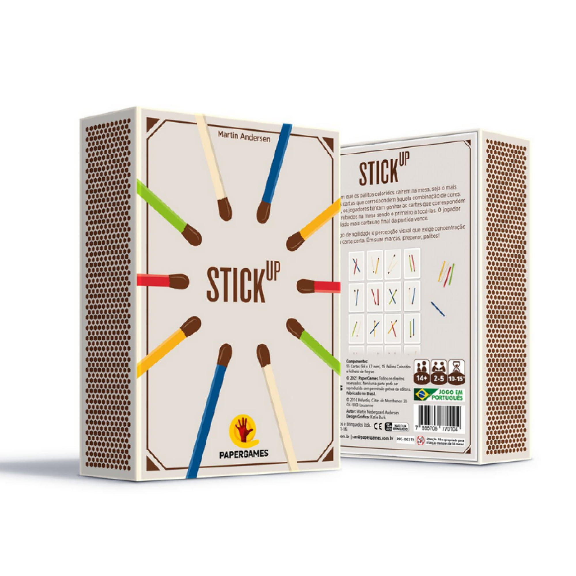 Stickup- Jogo De Cartas E Palitos -Linha Matchbox Papergames