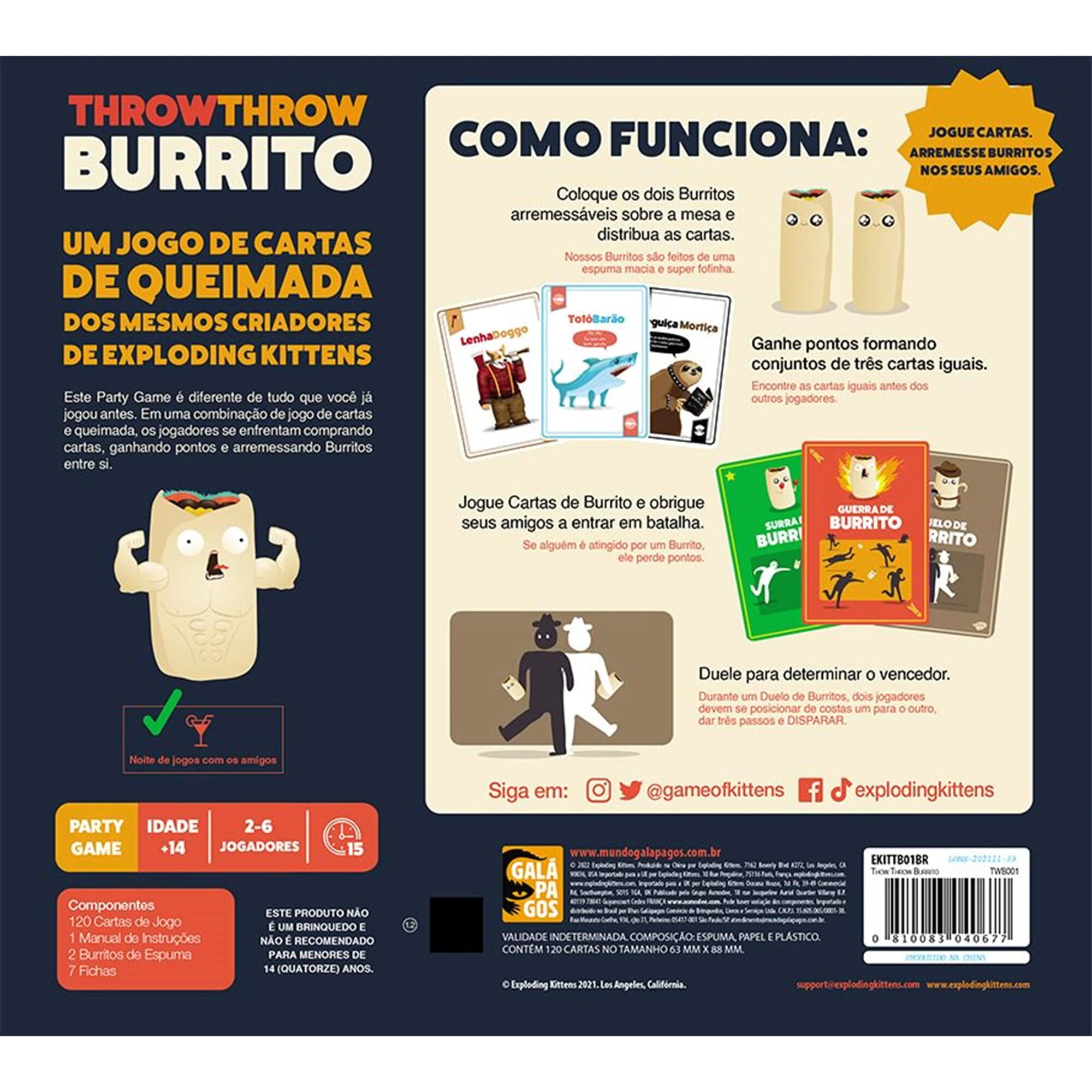 Throw Throw Burrito Jogo de Tabuleiro