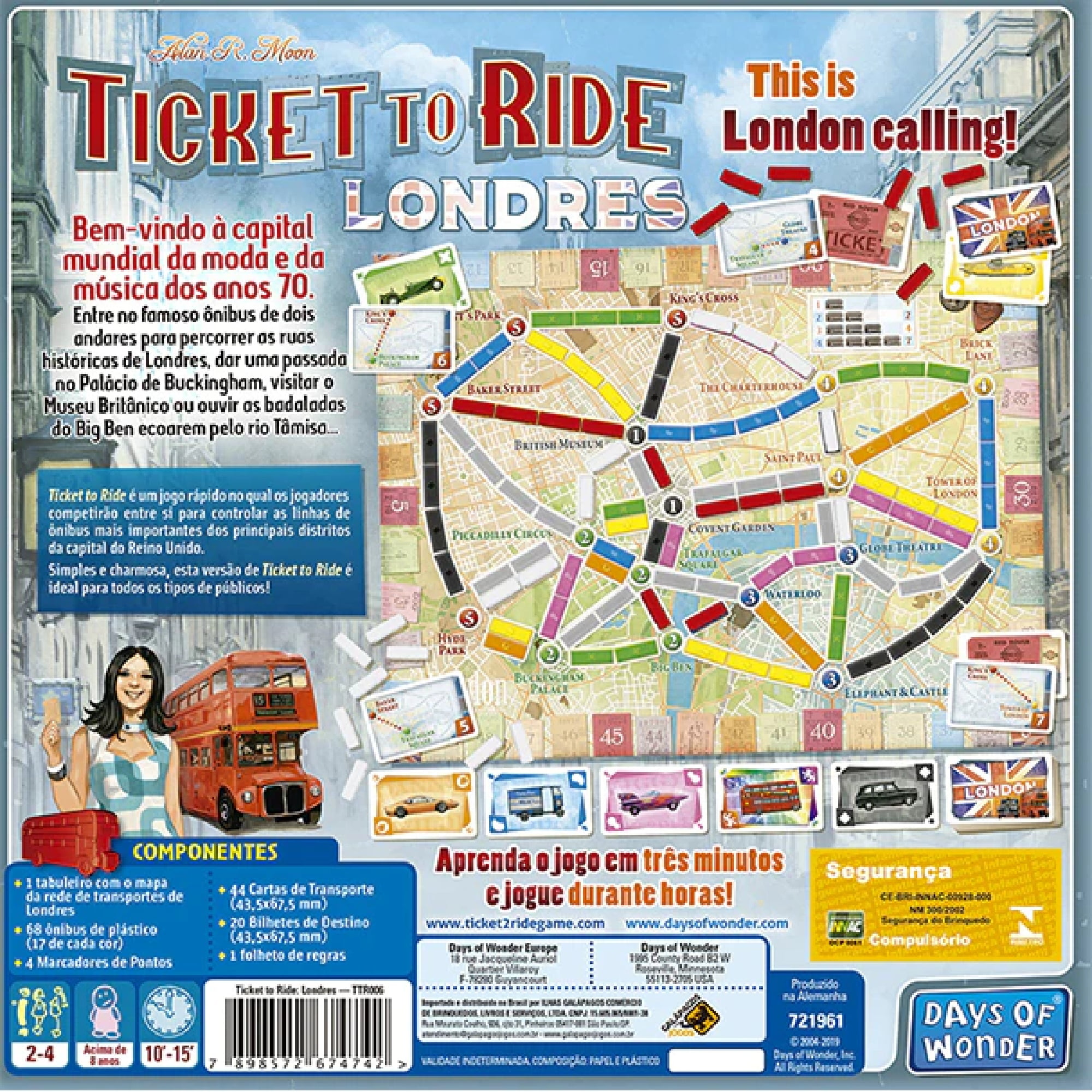 Ticket to Ride: Reino Unido - Expansão Jogo de Tabuleiro