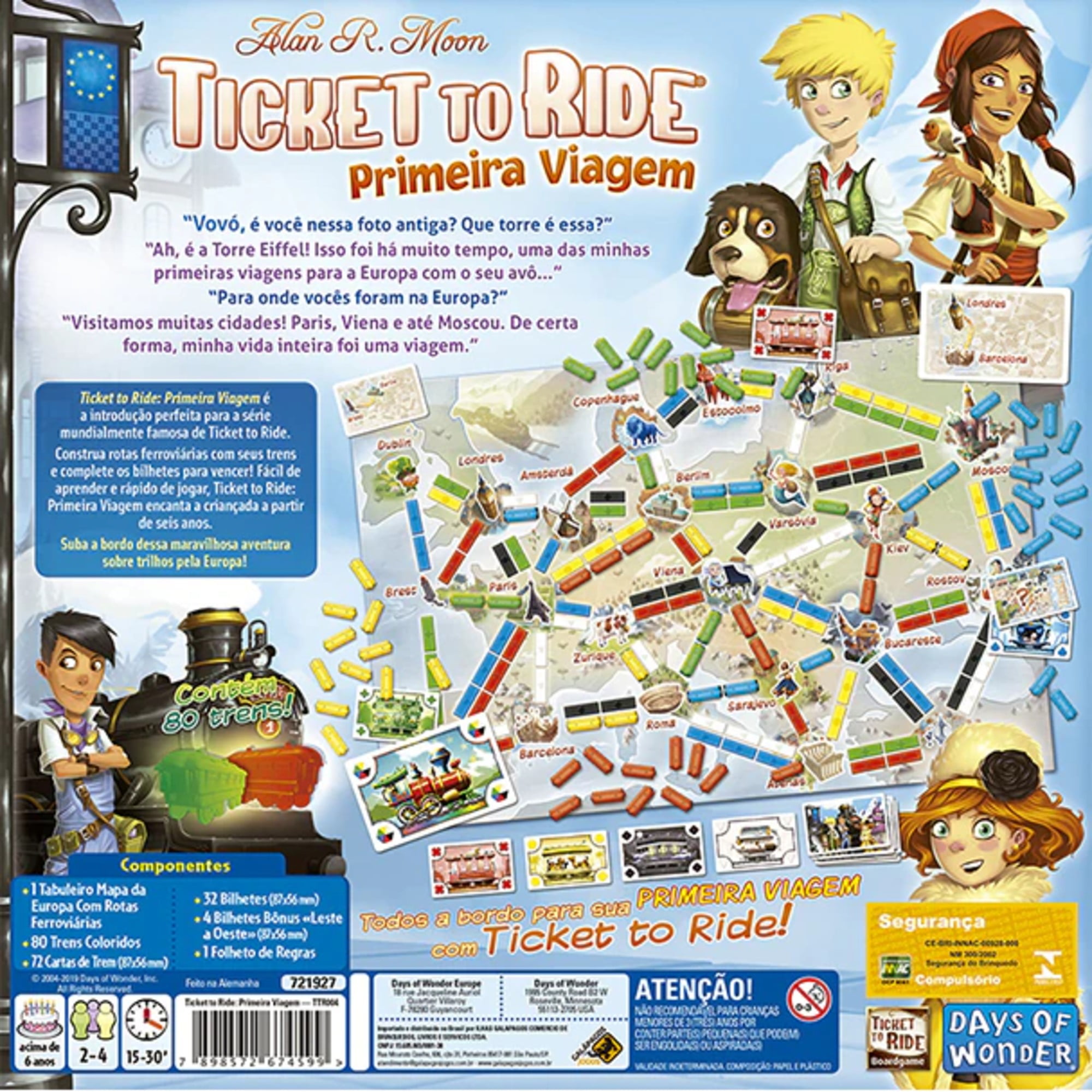 Galápagos, Ticket to Ride: Europa, Jogo de Tabuleiro para Família, 2 a 5  jogadores, 30 min