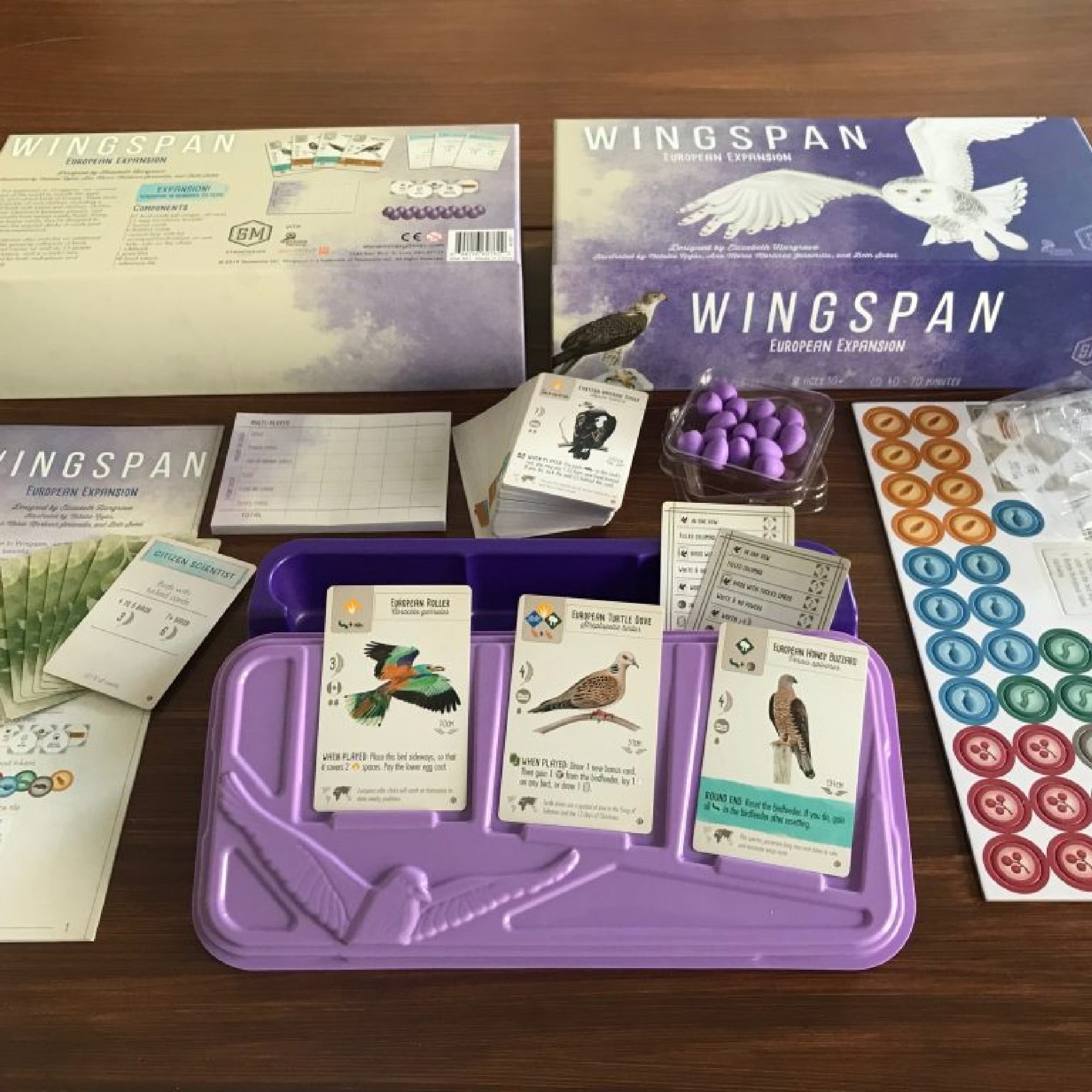 Wingspan Europa jogo de tabuleiro