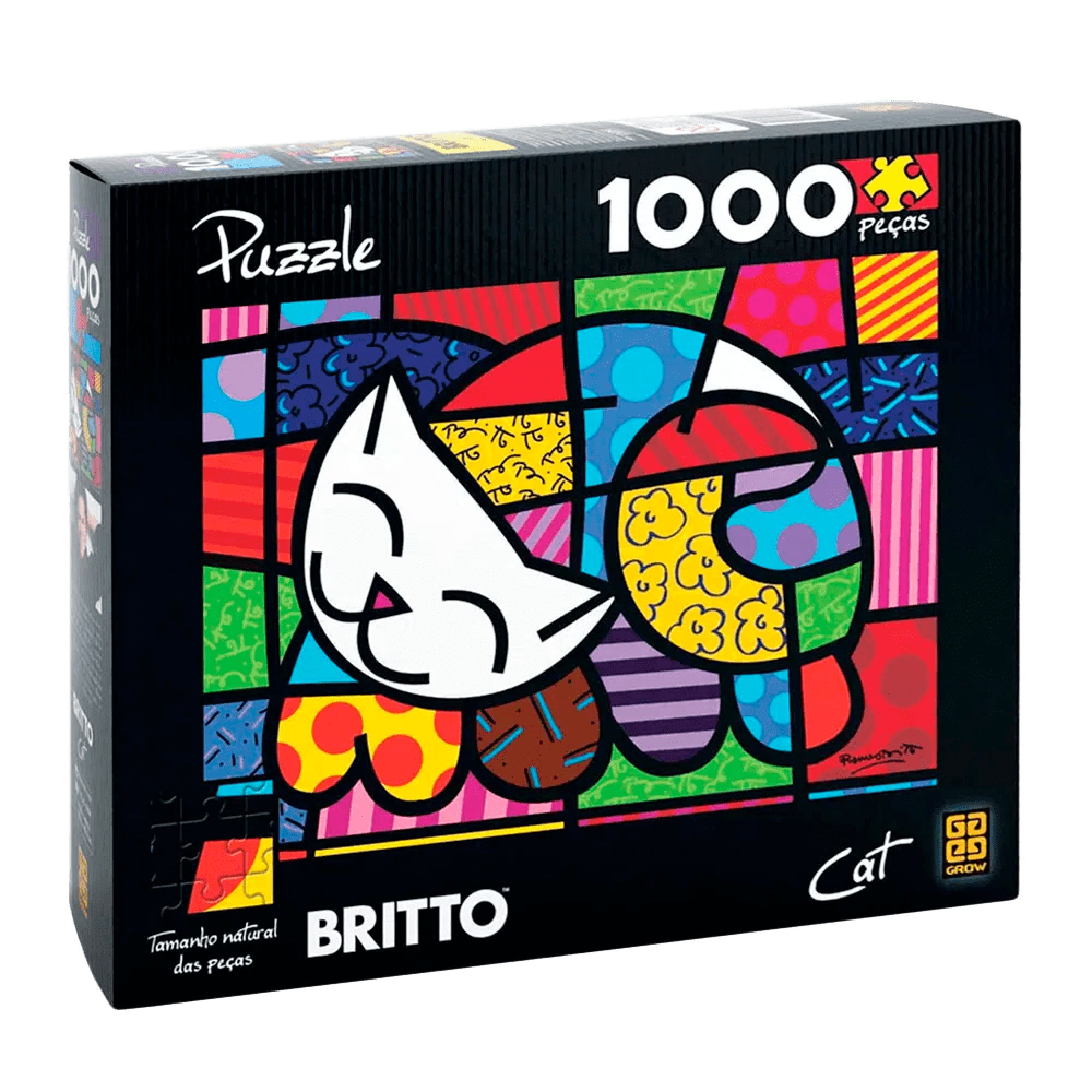 Quebra-Cabeça 1000 peças Romero Britto - Cat